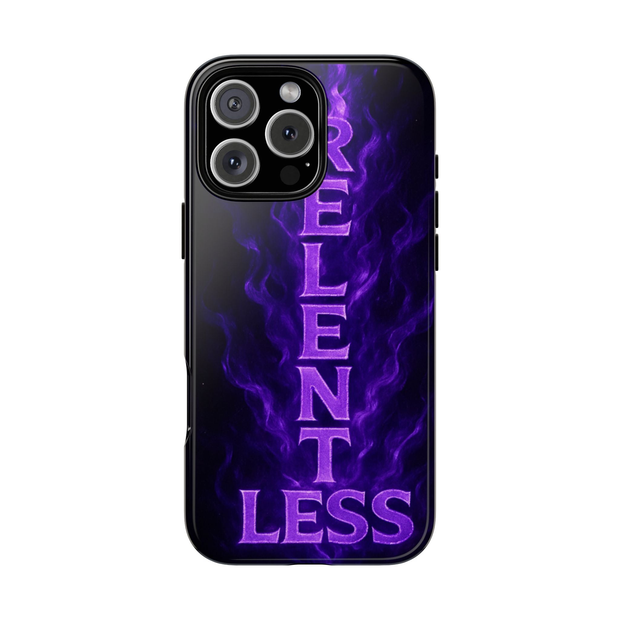 Relentless Purple Flame Phone Case — Tough Protective iPhone Cover