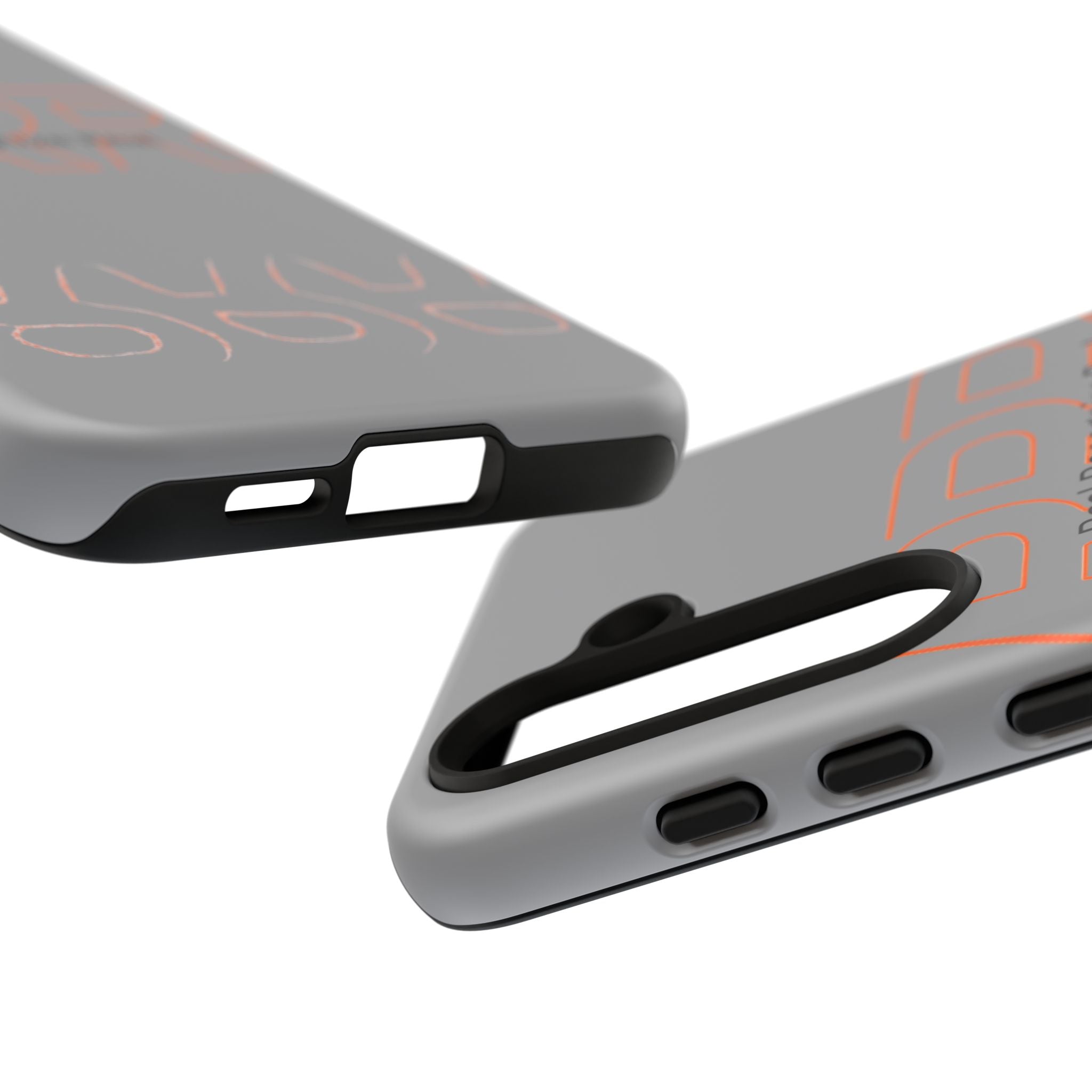 Tough Cases — 'Real Recognize Real' Protective Phone Case (Gray, Retro Outline Design)
