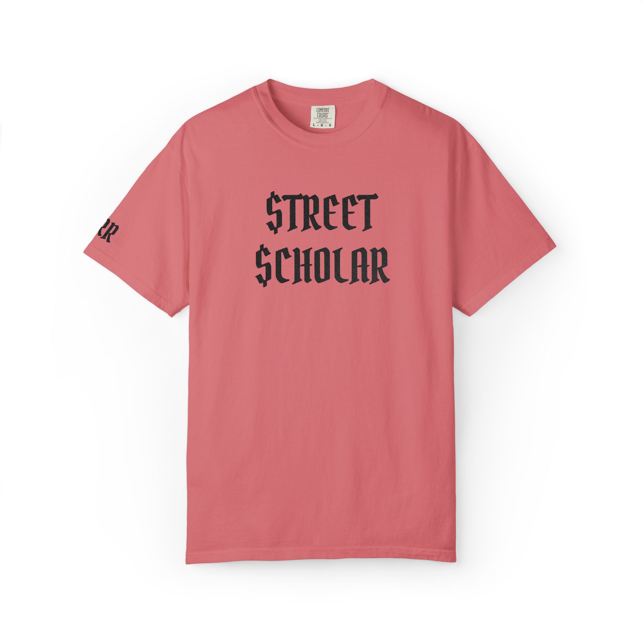 Street Scholar T-Shirt — Gothic Text Graphic Tee