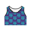 Sports Bra — "Value Pain" Motivational Athletic Crop for Women