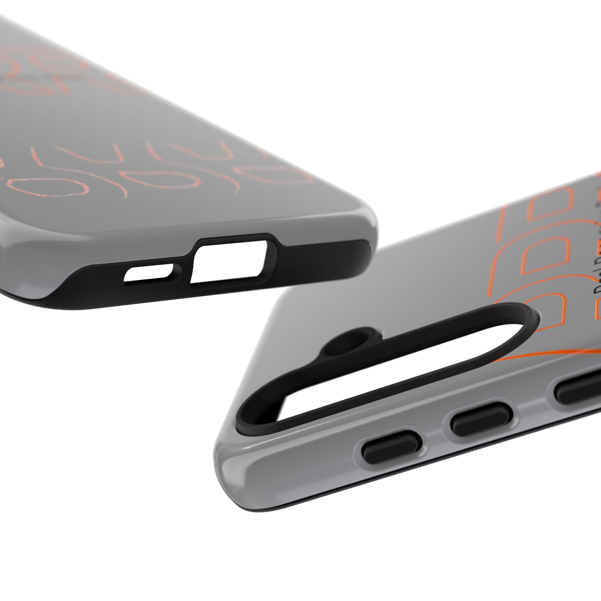 Tough Cases — 'Real Recognize Real' Protective Phone Case (Gray, Retro Outline Design)