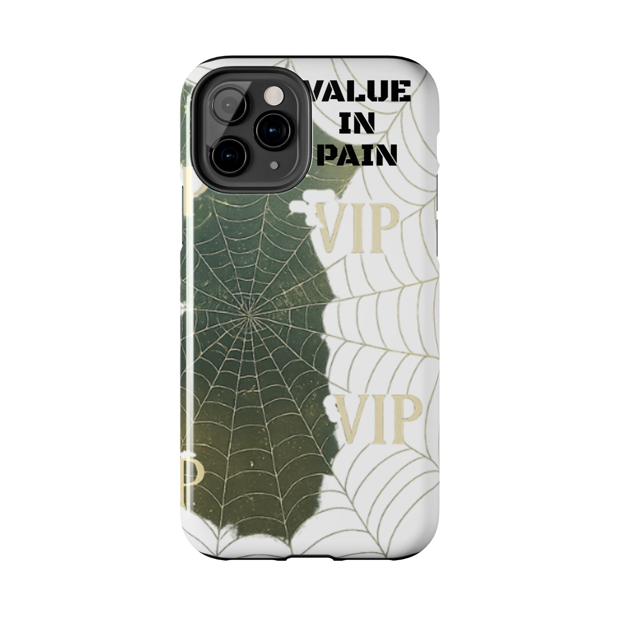 Tough Phone Case — "Value in Pain" VIP Spiderweb Protective Cover
