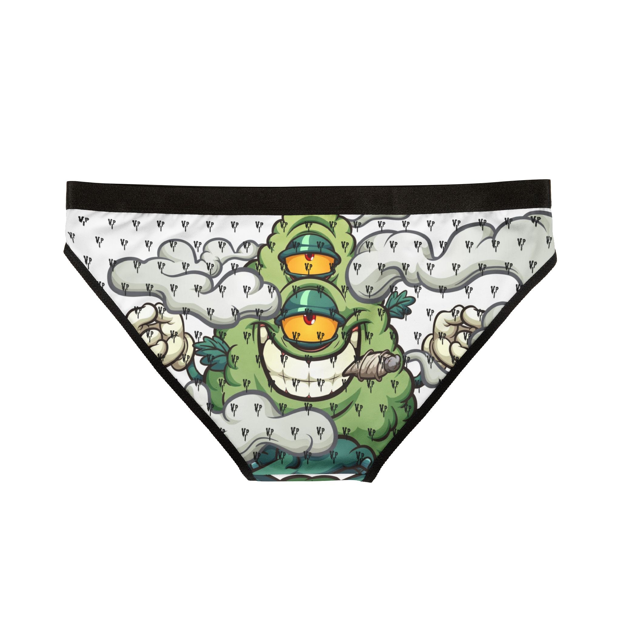 Women’s Bikini Briefs — Three-Eyed Weed Monster Graphic