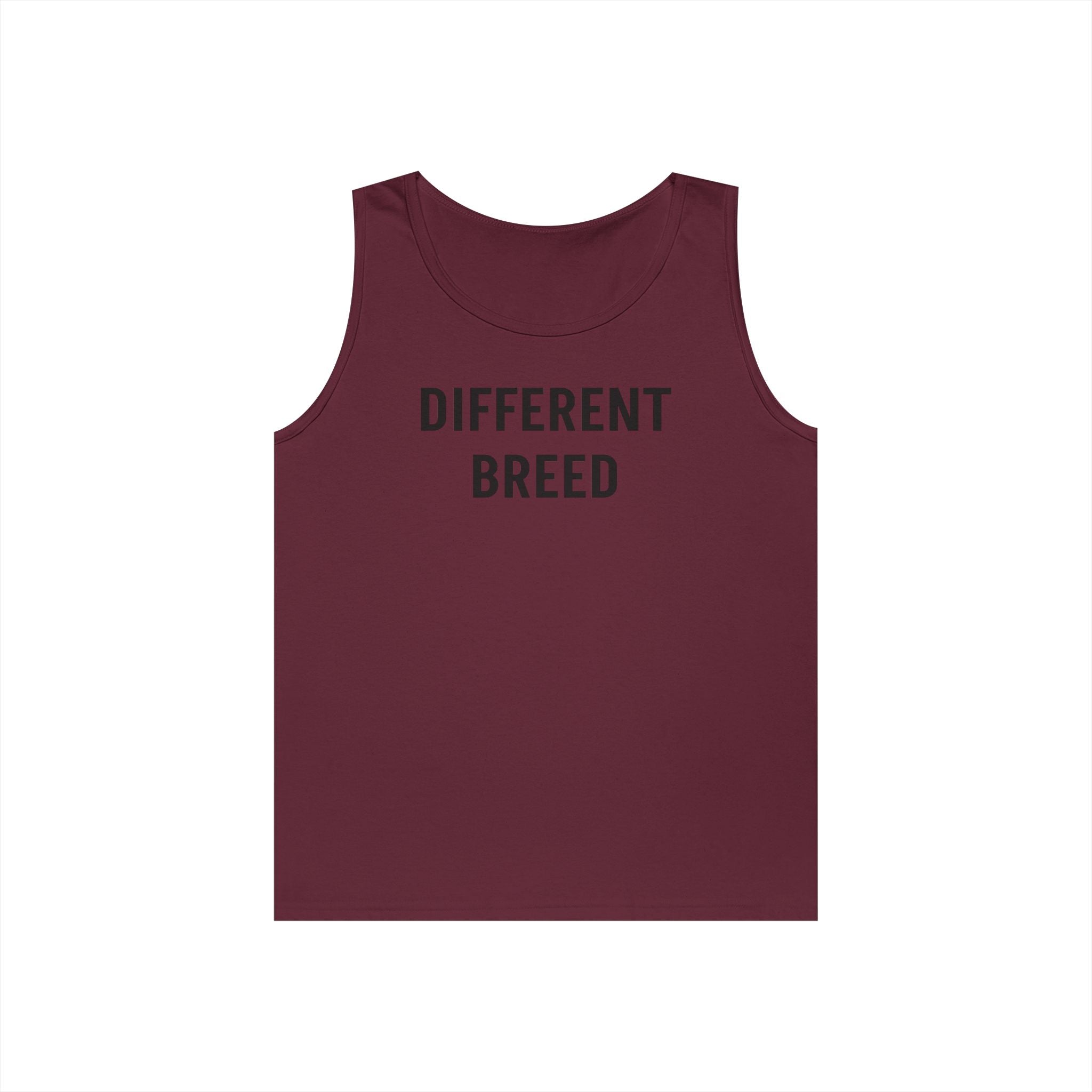 Motivational Text Tank Top — “Bred Different” / “Risk Repeat Gain” Casual Fitness Tee