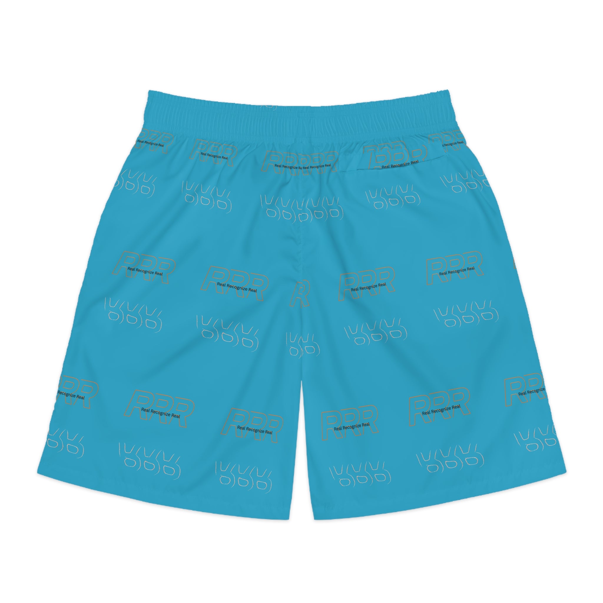 AOP Men's Jogger Shorts — Light Blue All-Over Print Relaxed Athletic Shorts
