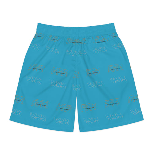 AOP Men's Jogger Shorts — Light Blue All-Over Print Relaxed Athletic Shorts