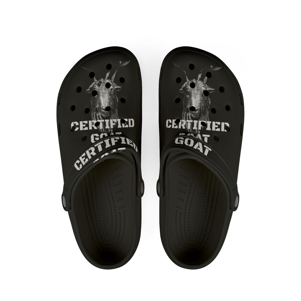 Certified Goat EVA Clogs — Funny Novelty Slip-On Shoes