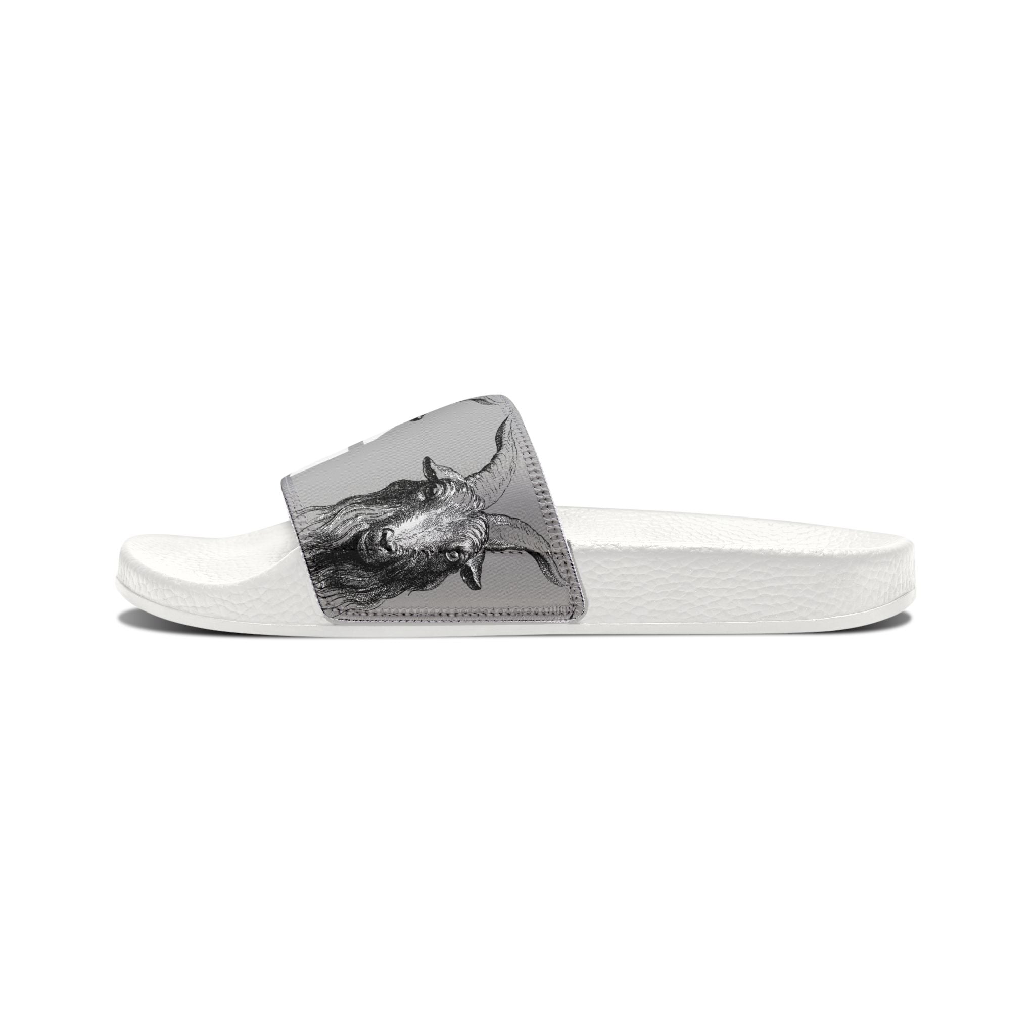 Men's Adjustable Slide Sandals — Gray Urban Camo Strap