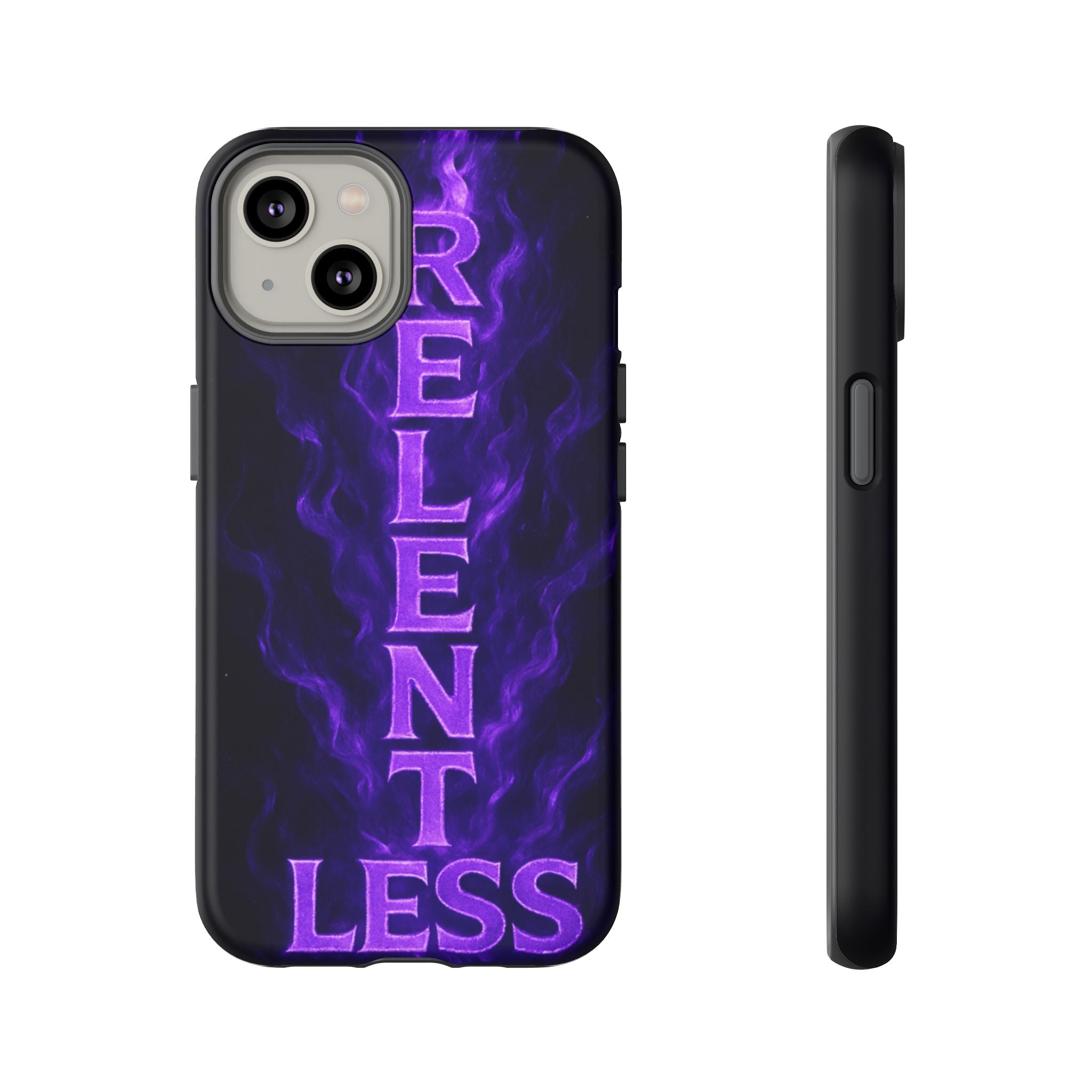 Relentless Purple Flame Phone Case — Tough Protective iPhone Cover