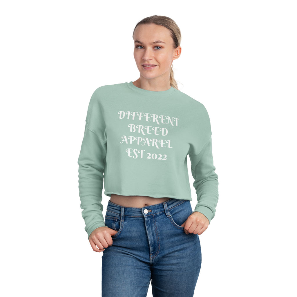 Women's Cropped Sweatshirt — Chas3 Mon3yyx Graphic Crop Top (Different Breed Apparel EST 2022)