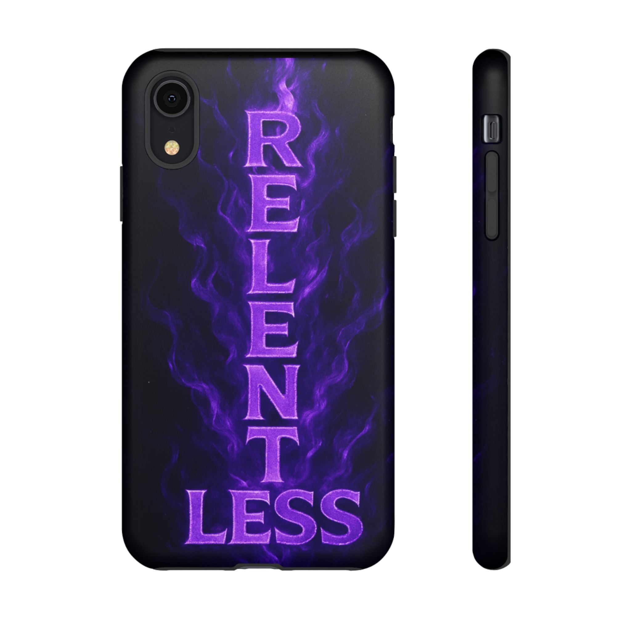 Relentless Purple Flame Phone Case — Tough Protective iPhone Cover