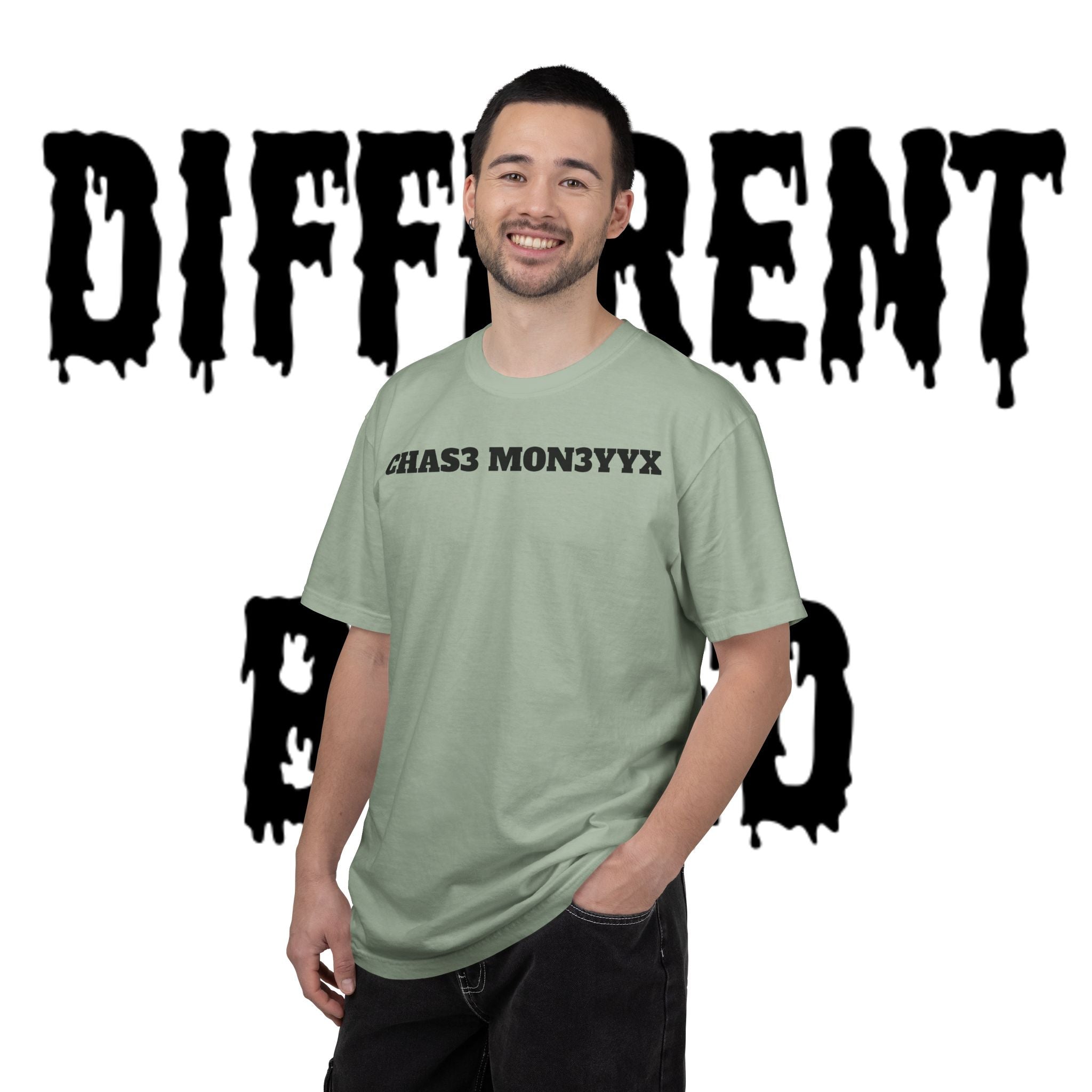 Chas3 Mon3yyx Graphic T-Shirt — Bold Lip Logo Streetwear Tee