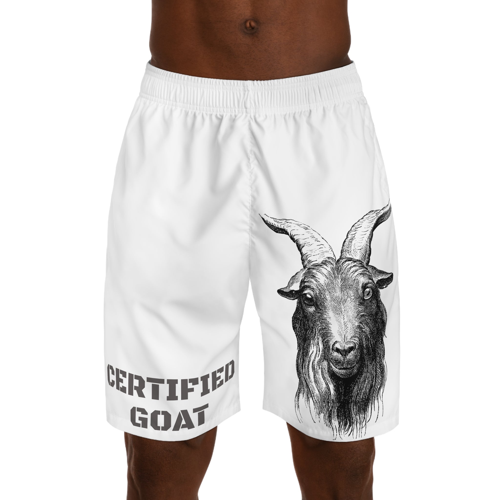 Certified Goat Men’s Jogger Shorts — Graphic Athletic Casual Loungewear