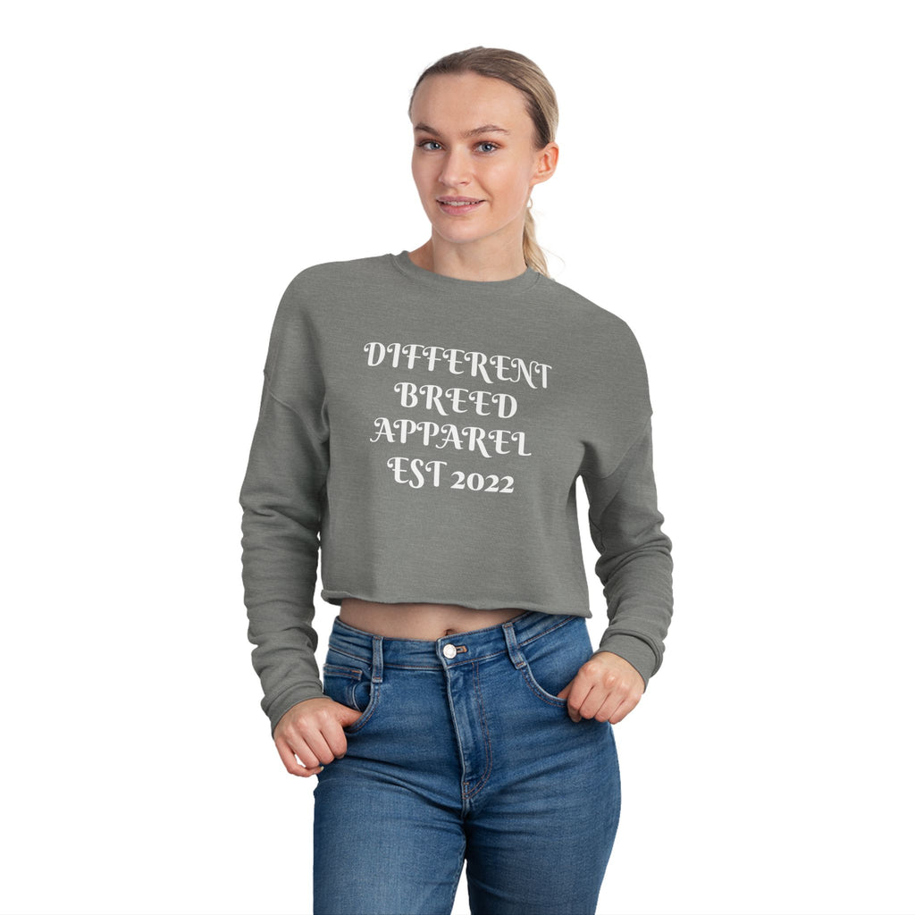 Women's Cropped Sweatshirt — Chas3 Mon3yyx Graphic Crop Top (Different Breed Apparel EST 2022)