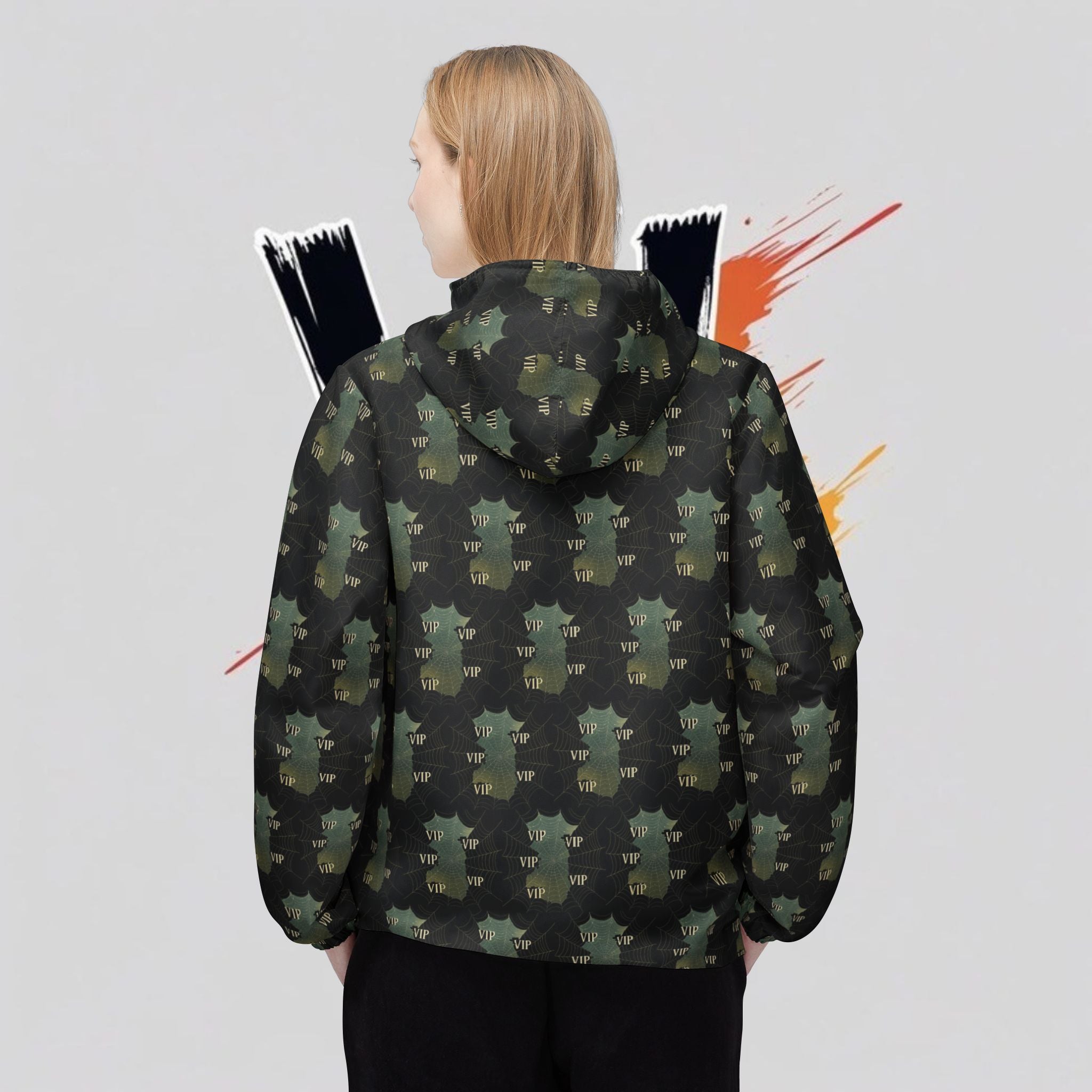 Camo Baby Yoda Windbreaker Jacket — Cute Star Wars Grogu All-Over Print
