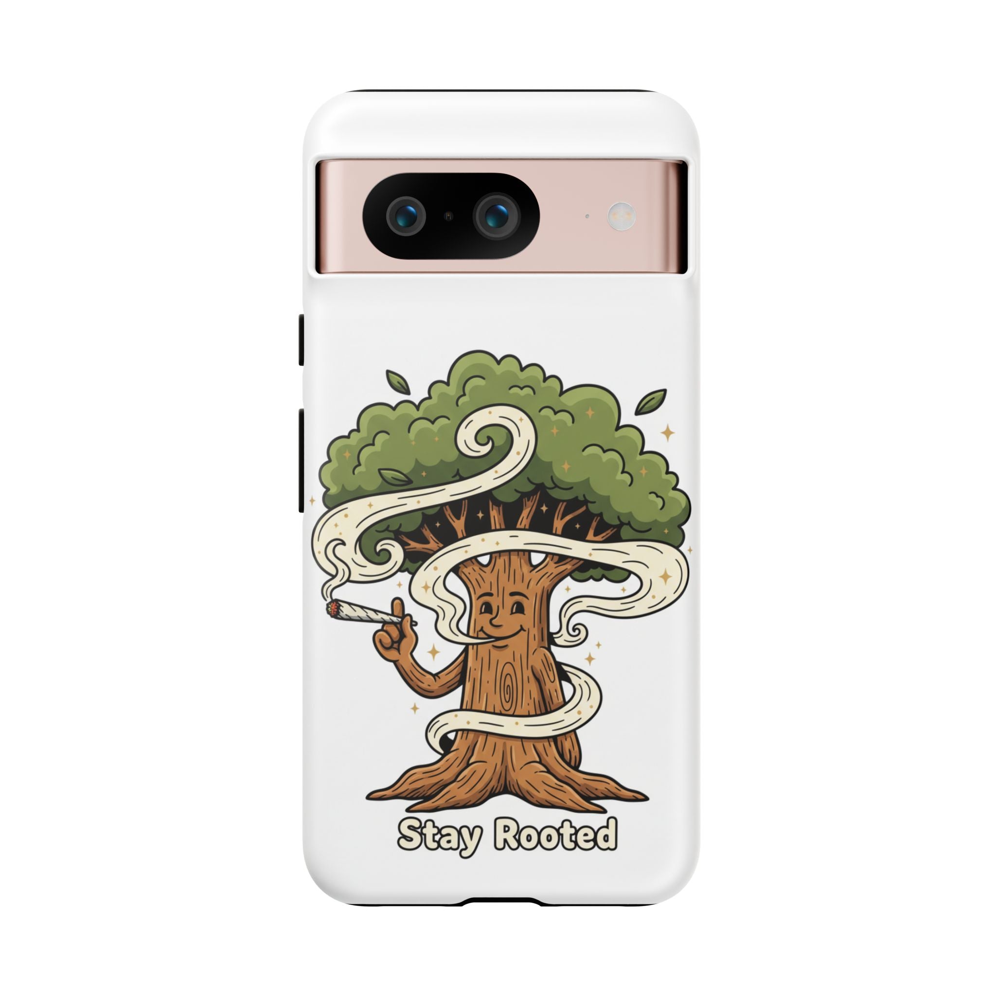 Phone Case — "Stay Rooted" Tree Design with "Value in Pain" Text