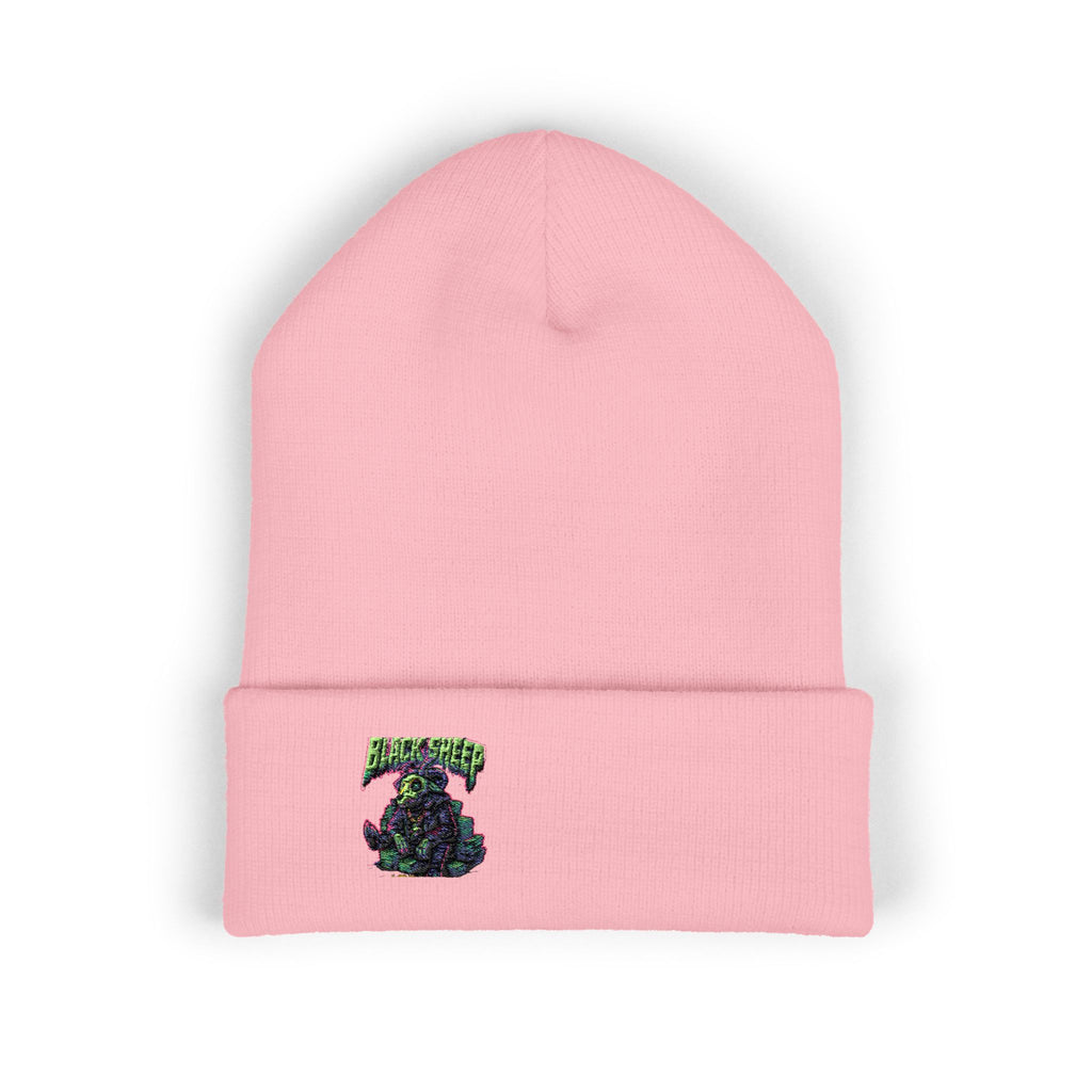 Embroidered Grape Cluster Cuffed Beanie