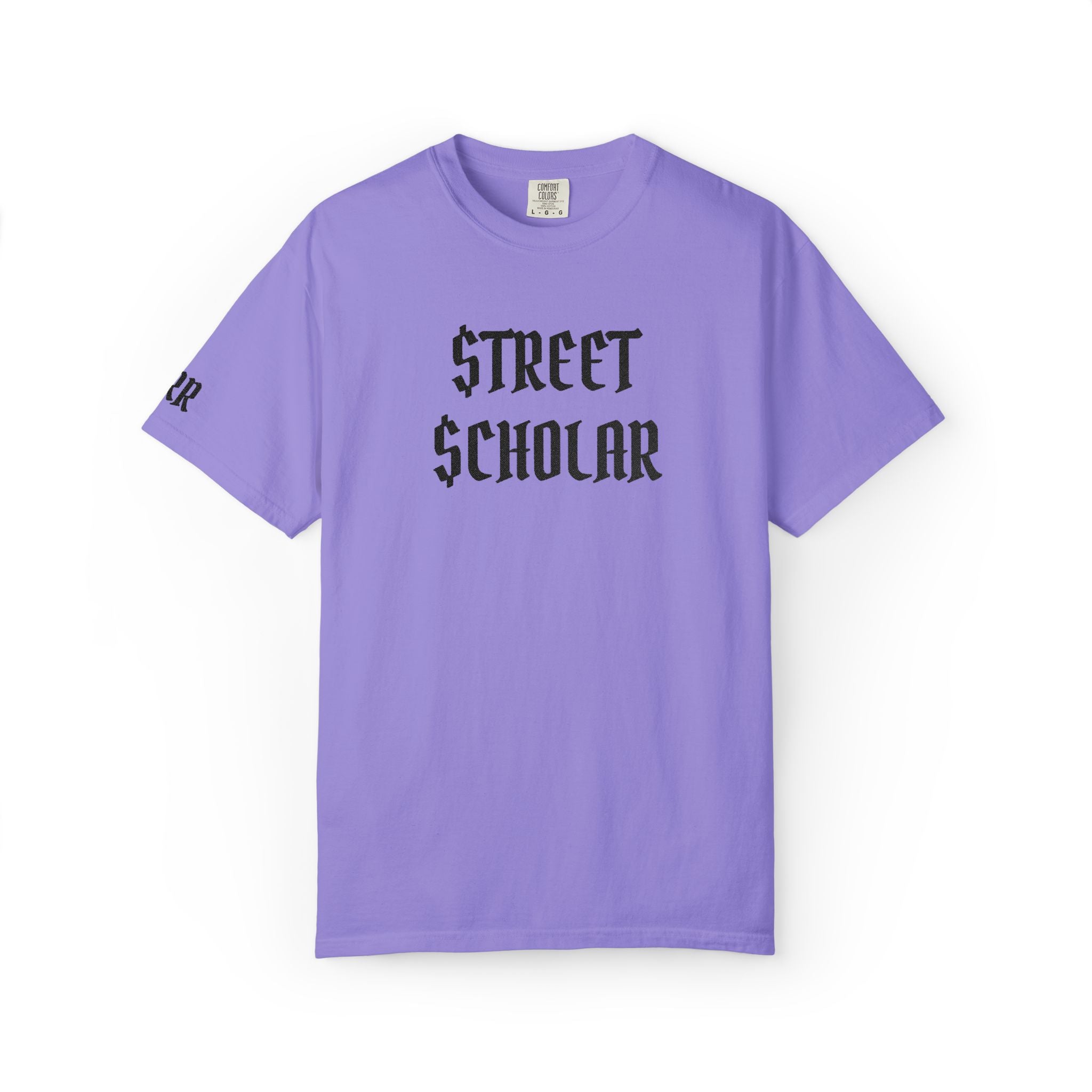 Street Scholar T-Shirt — Gothic Text Graphic Tee