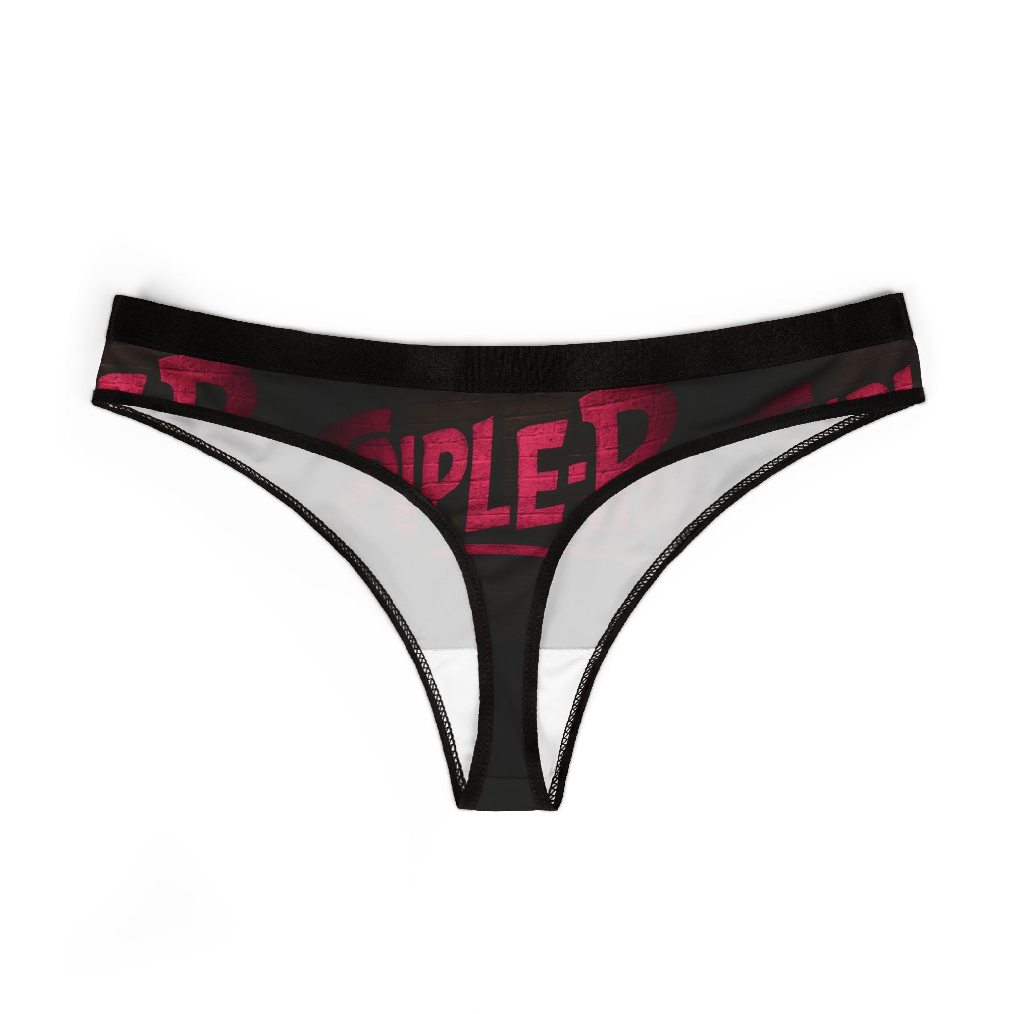 Women's Thong - Bold Red "Triple-R" Graphic Print