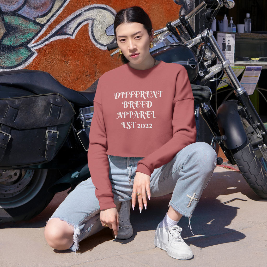 Women's Cropped Sweatshirt — Chas3 Mon3yyx Graphic Crop Top (Different Breed Apparel EST 2022)