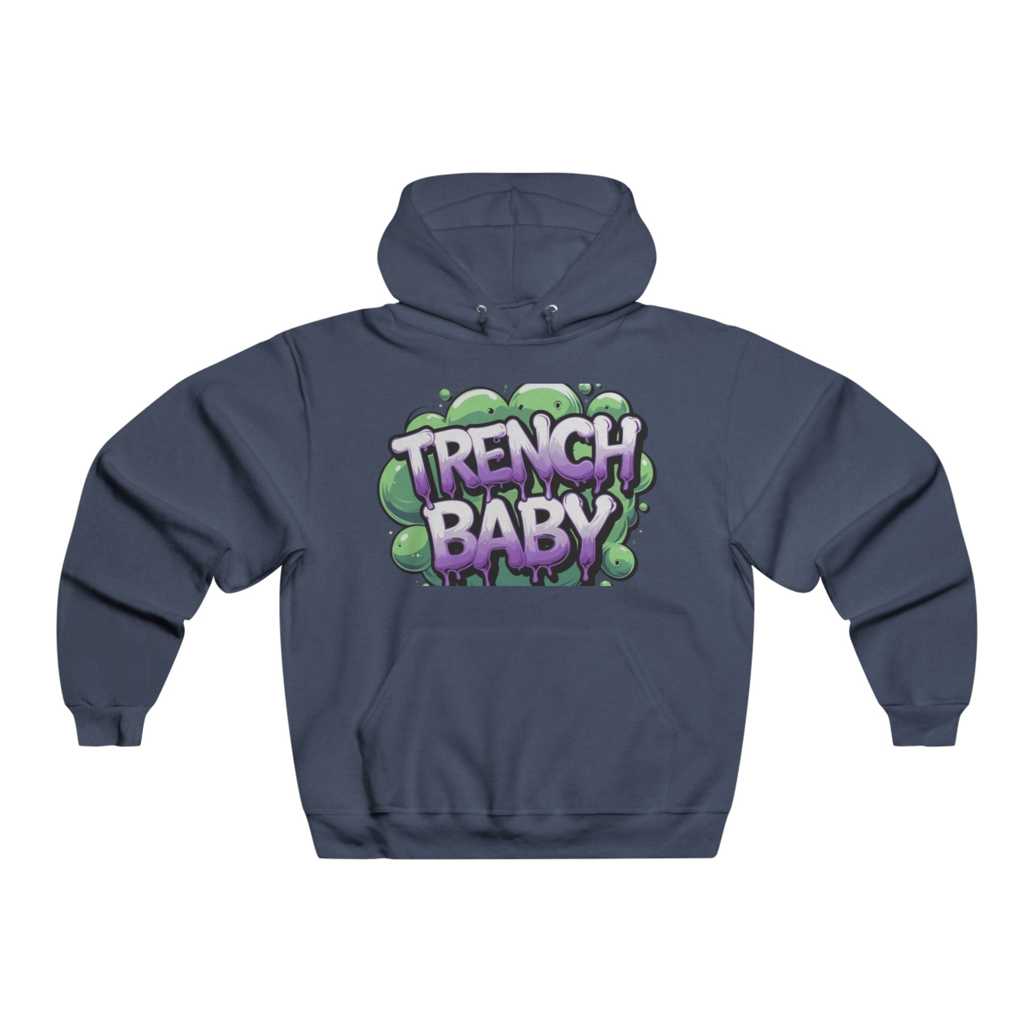 Trench Baby Hoodie — Retro Graffiti Streetwear Pullover
