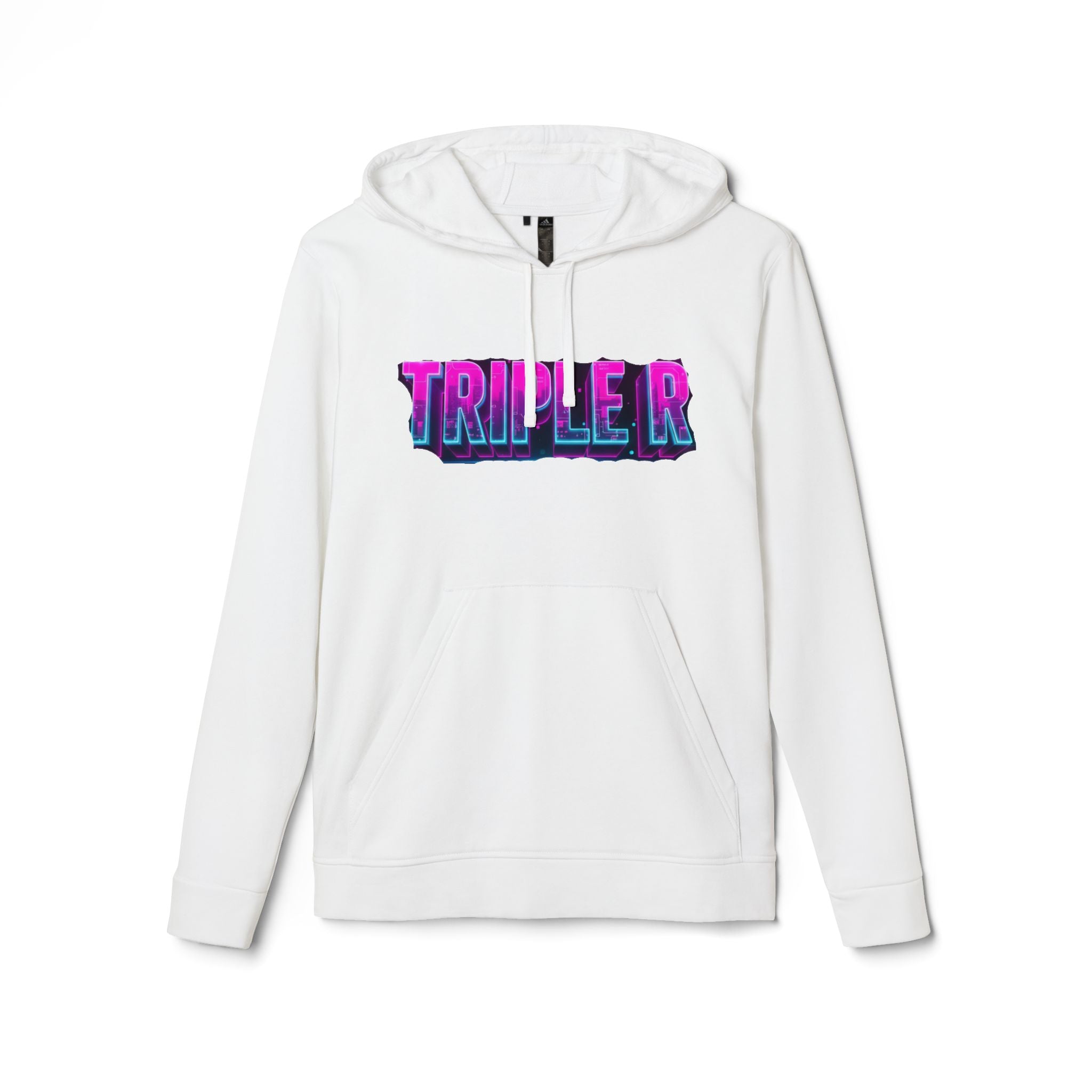 Hoodie - 'TRIPLER' Retro Gradient Graphic Hoodie with 'Recognize Real' Back Text