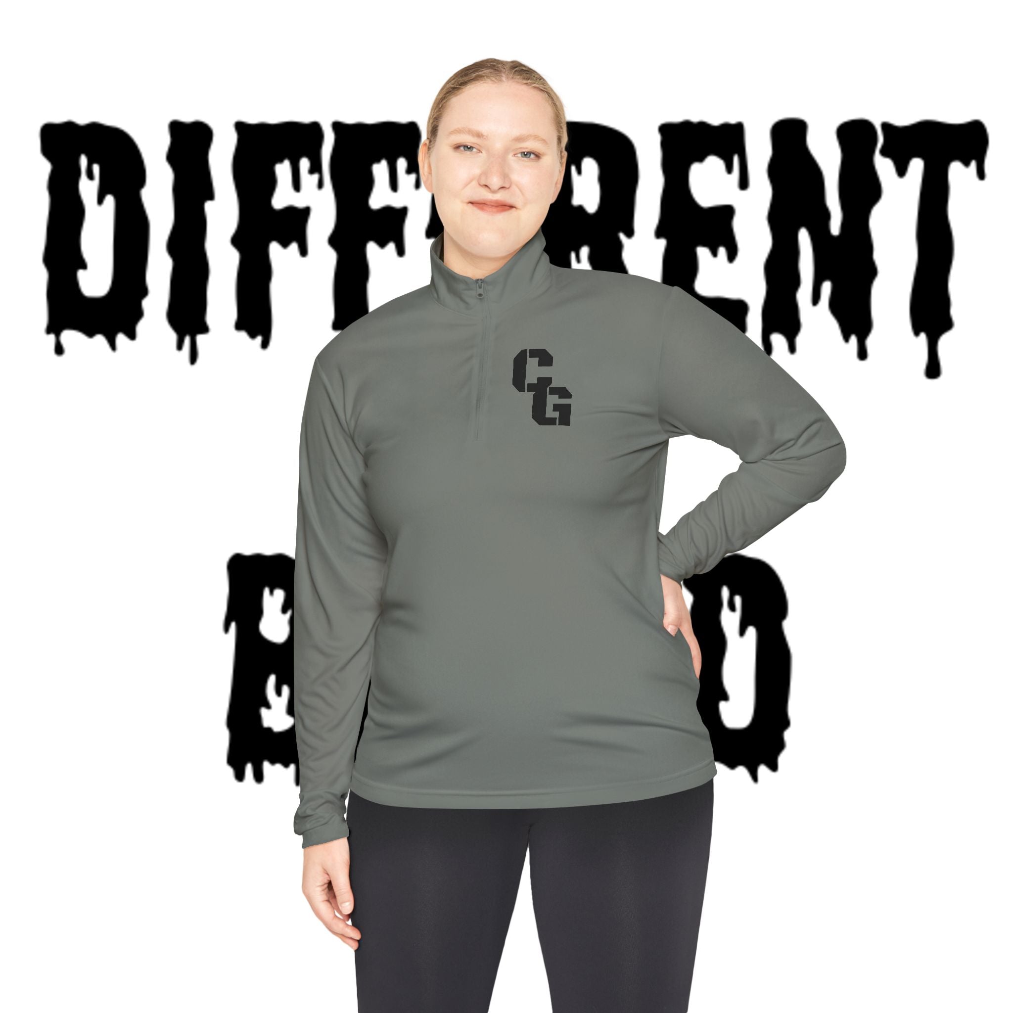 Certified GOAT Quarter-Zip Pullover — Graphic Goat Logo Pullover
