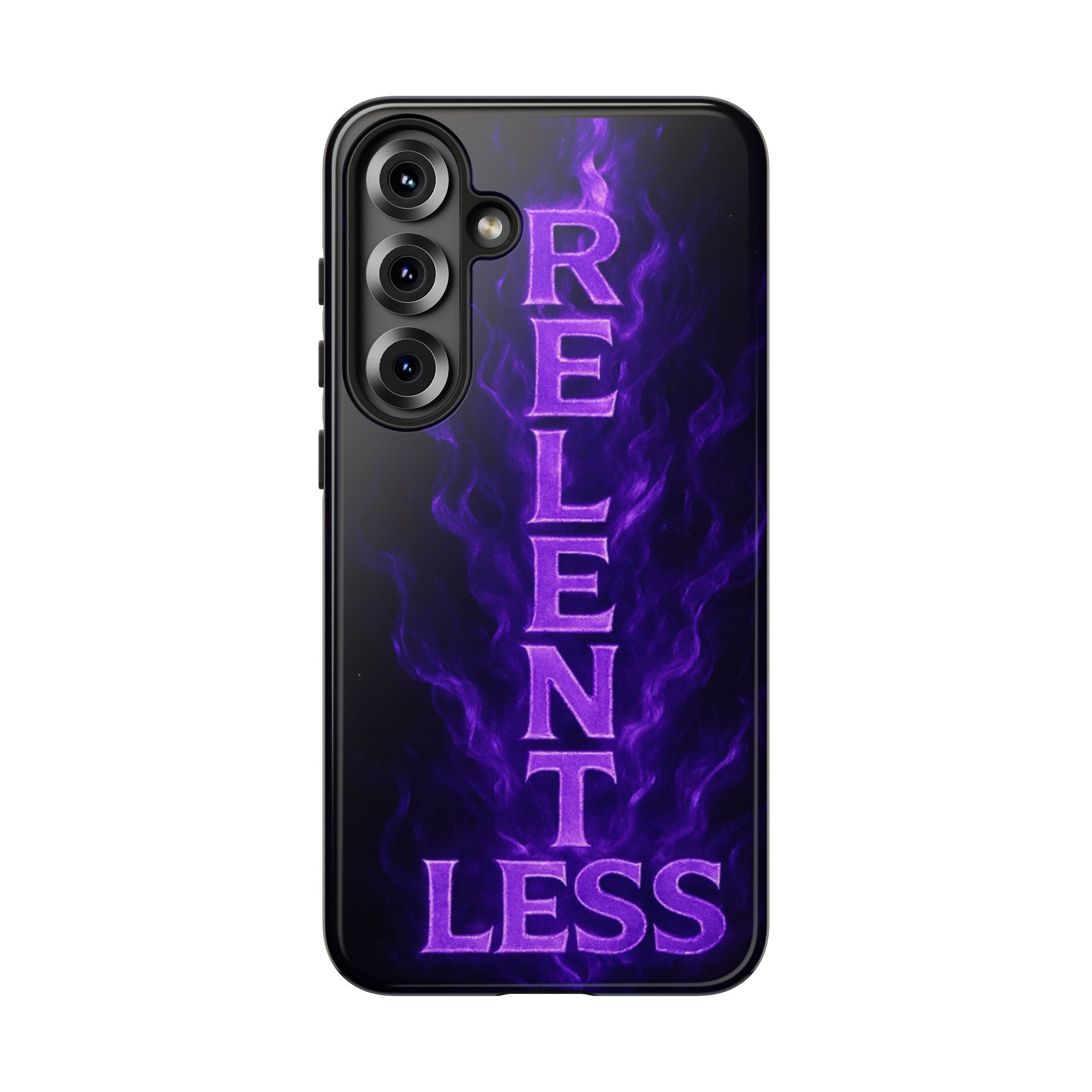 Relentless Purple Flame Phone Case — Tough Protective iPhone Cover