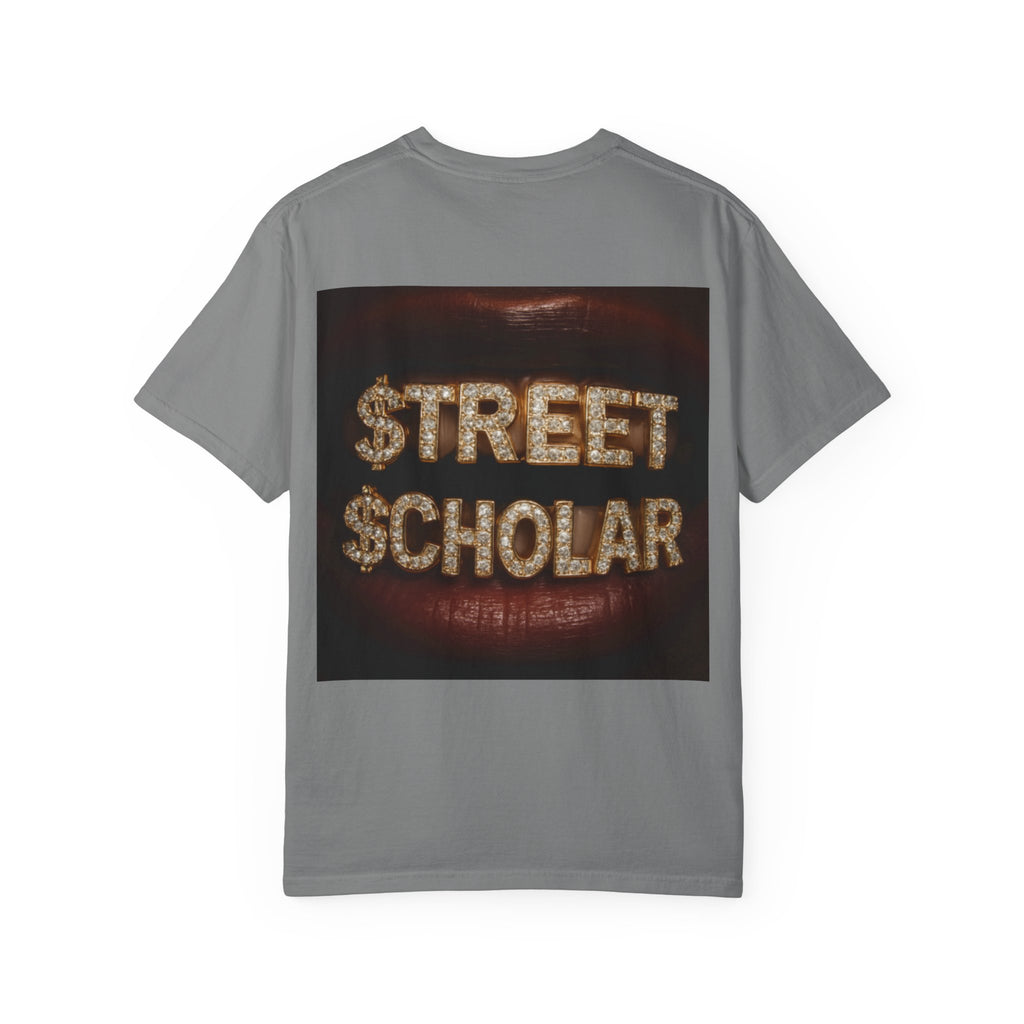 Street Scholar T‑Shirt — Bold Graphic Lip Grill Design