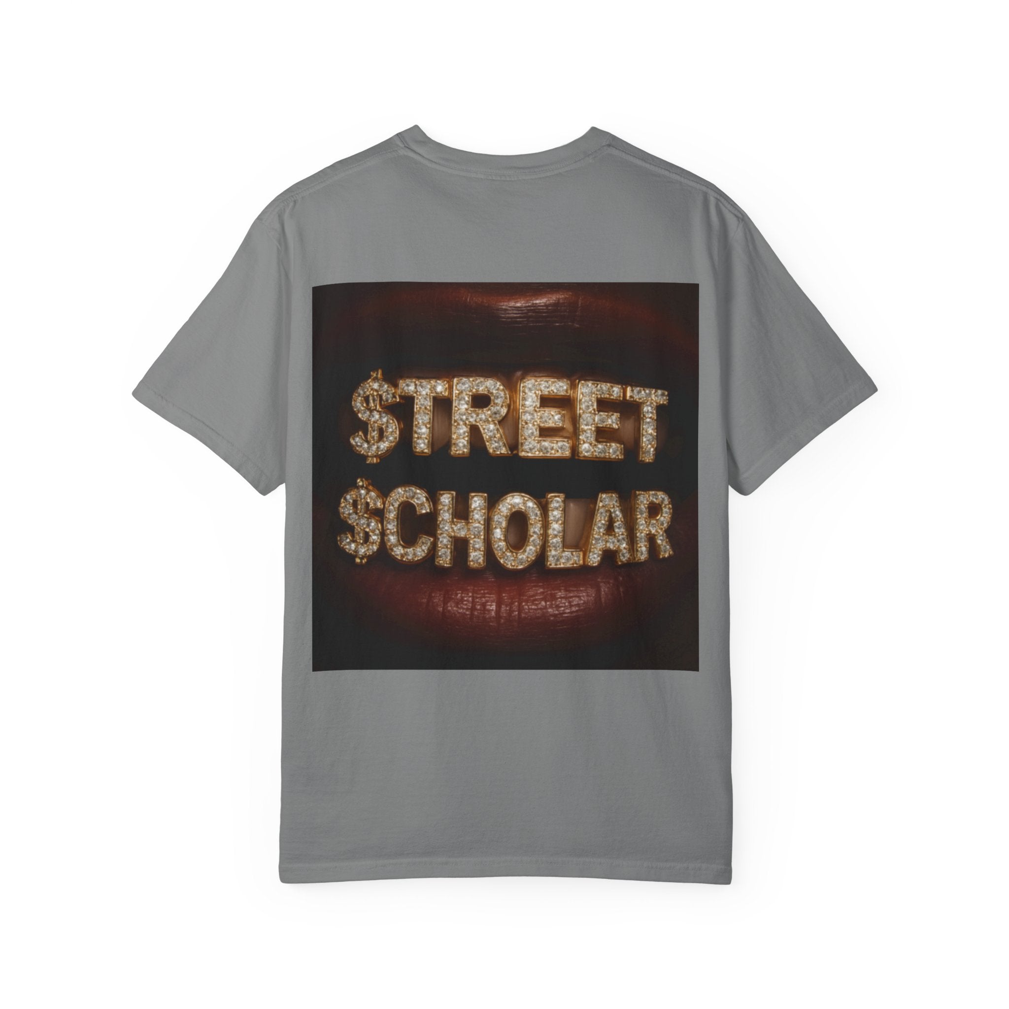 Street Scholar T‑Shirt — Bold Graphic Lip Grill Design