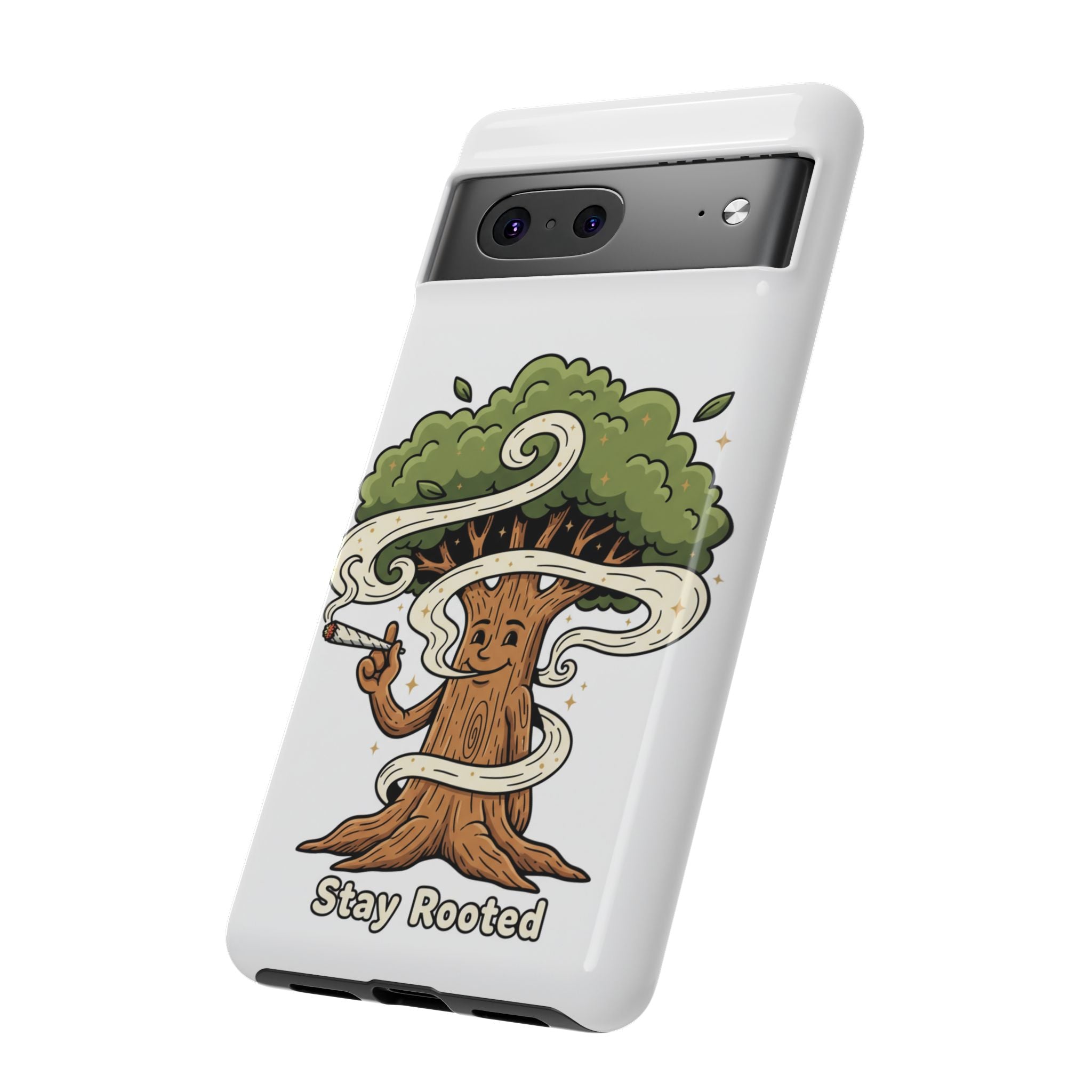 Phone Case — "Stay Rooted" Tree Design with "Value in Pain" Text