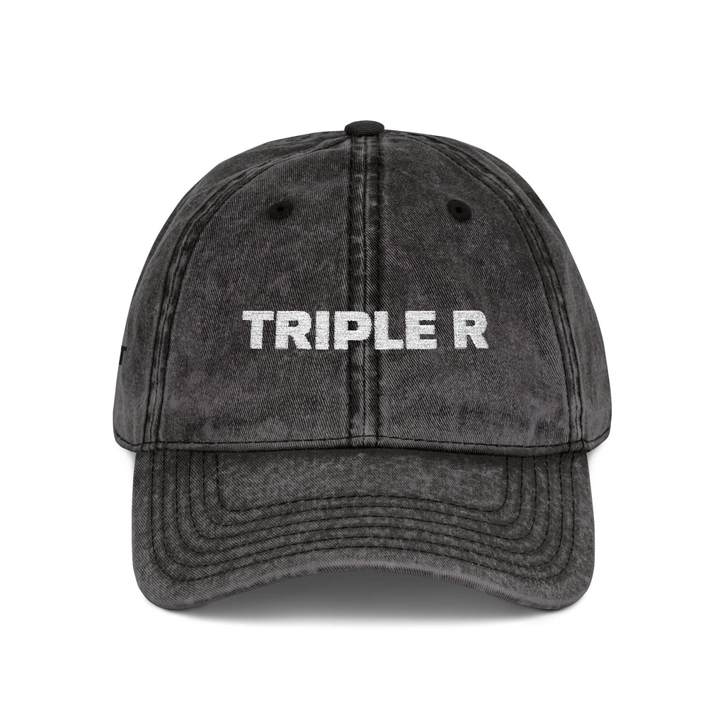 Vintage Embroidered Cap — "TRIPLE R" Distressed Dad Hat