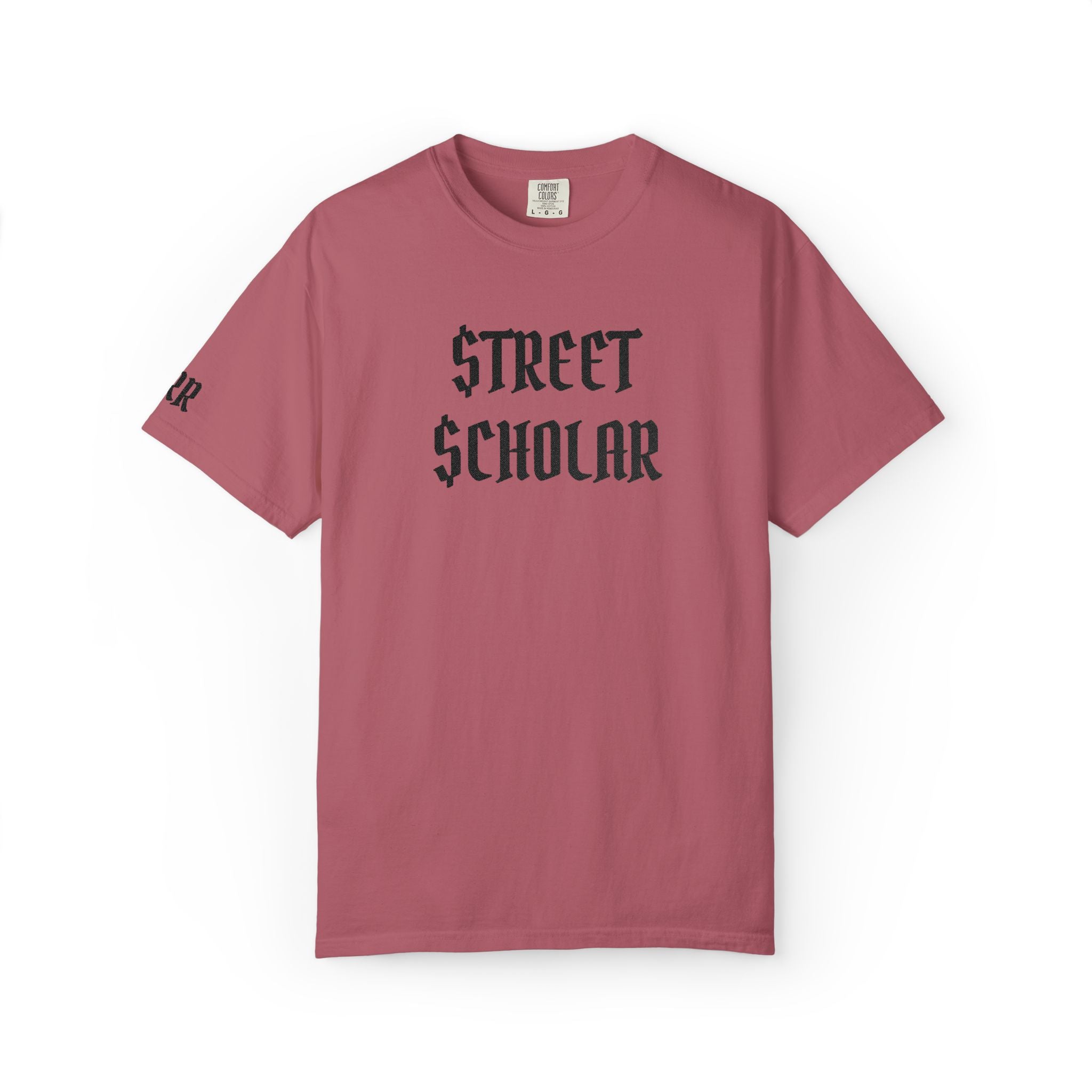 Street Scholar T-Shirt — Gothic Text Graphic Tee