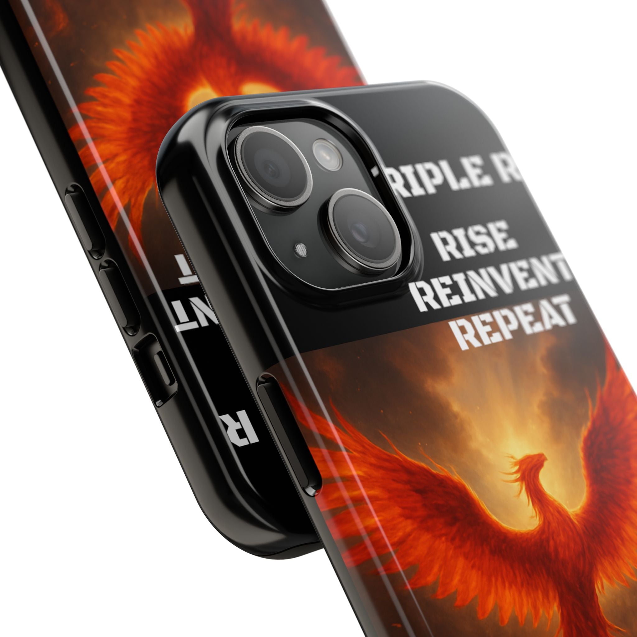 Phoenix Tough Phone Case — 'Rise Reinvent Repeat' Protective iPhone Case