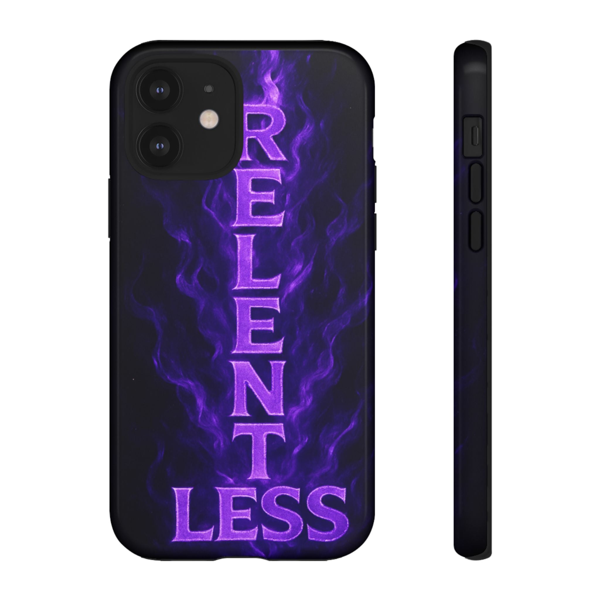 Relentless Purple Flame Phone Case — Tough Protective iPhone Cover