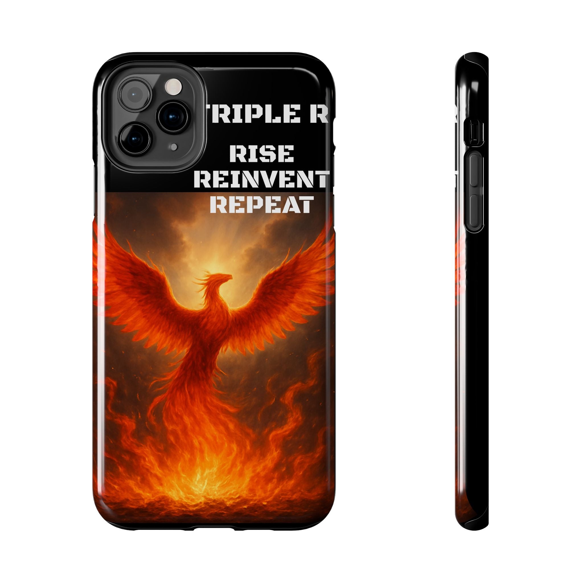 Phoenix Tough Phone Case — 'Rise Reinvent Repeat' Protective iPhone Case
