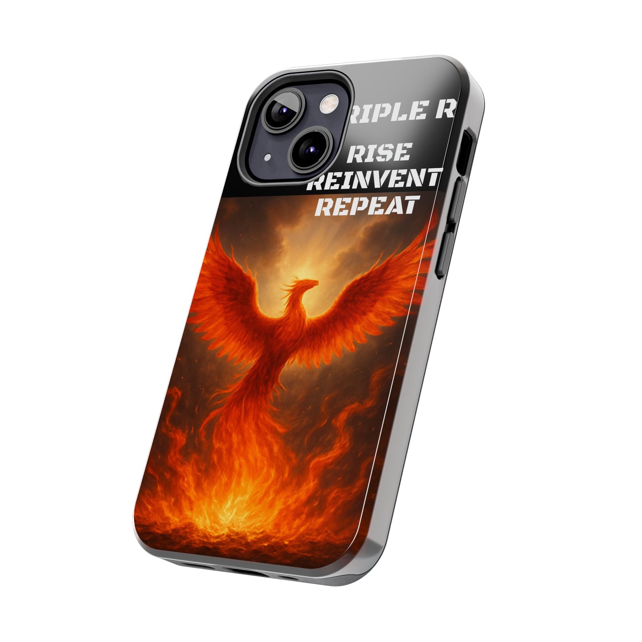 Phoenix Tough Phone Case — 'Rise Reinvent Repeat' Protective iPhone Case