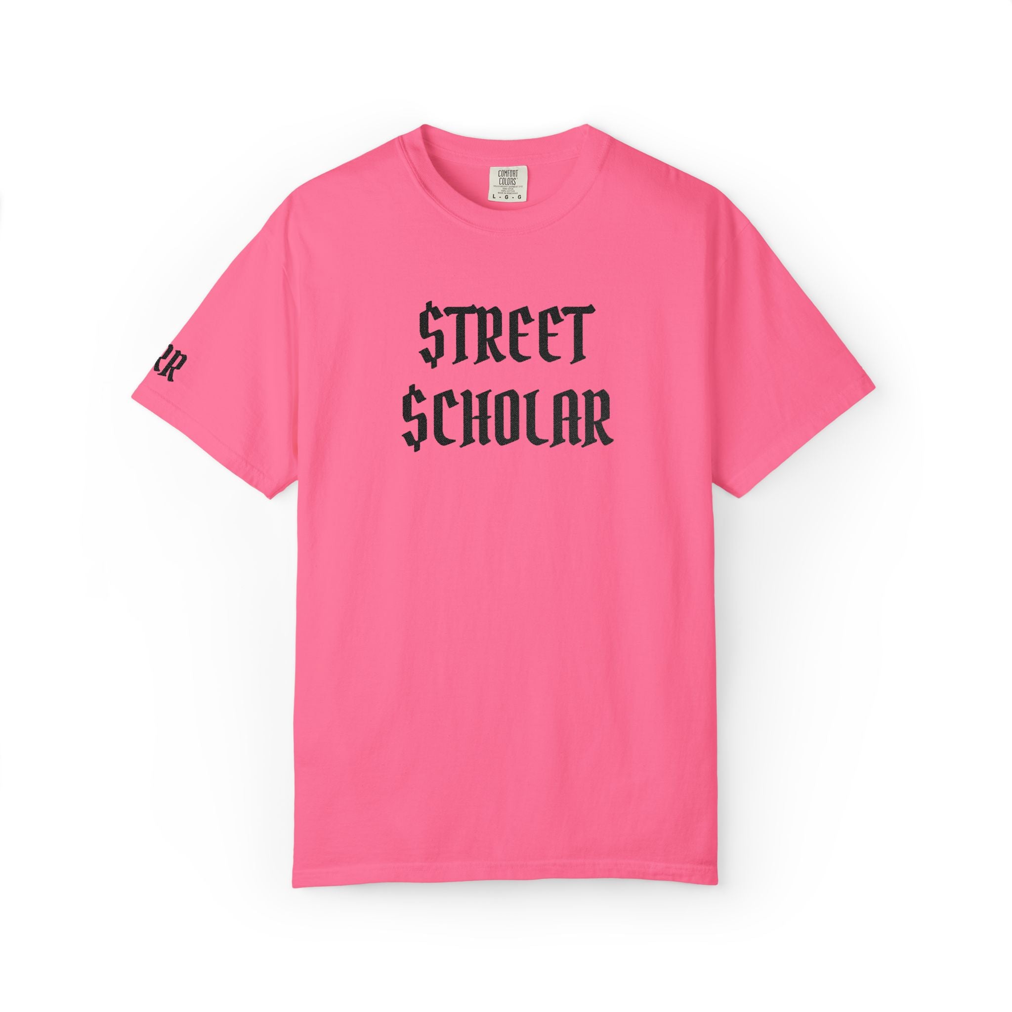 Street Scholar T-Shirt — Gothic Text Graphic Tee