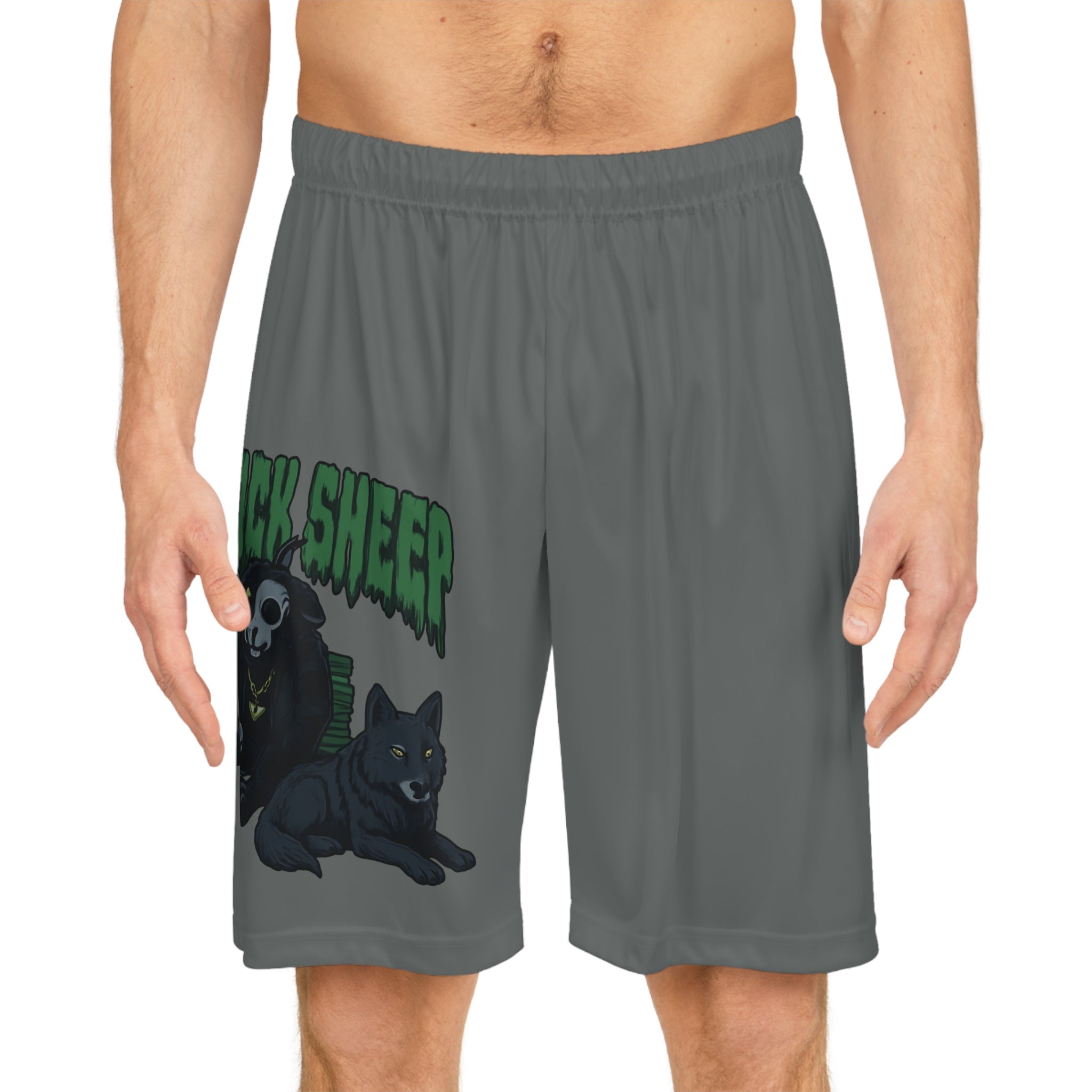 Basketball Shorts — 'Black Sheep' Graphic Athletic Shorts