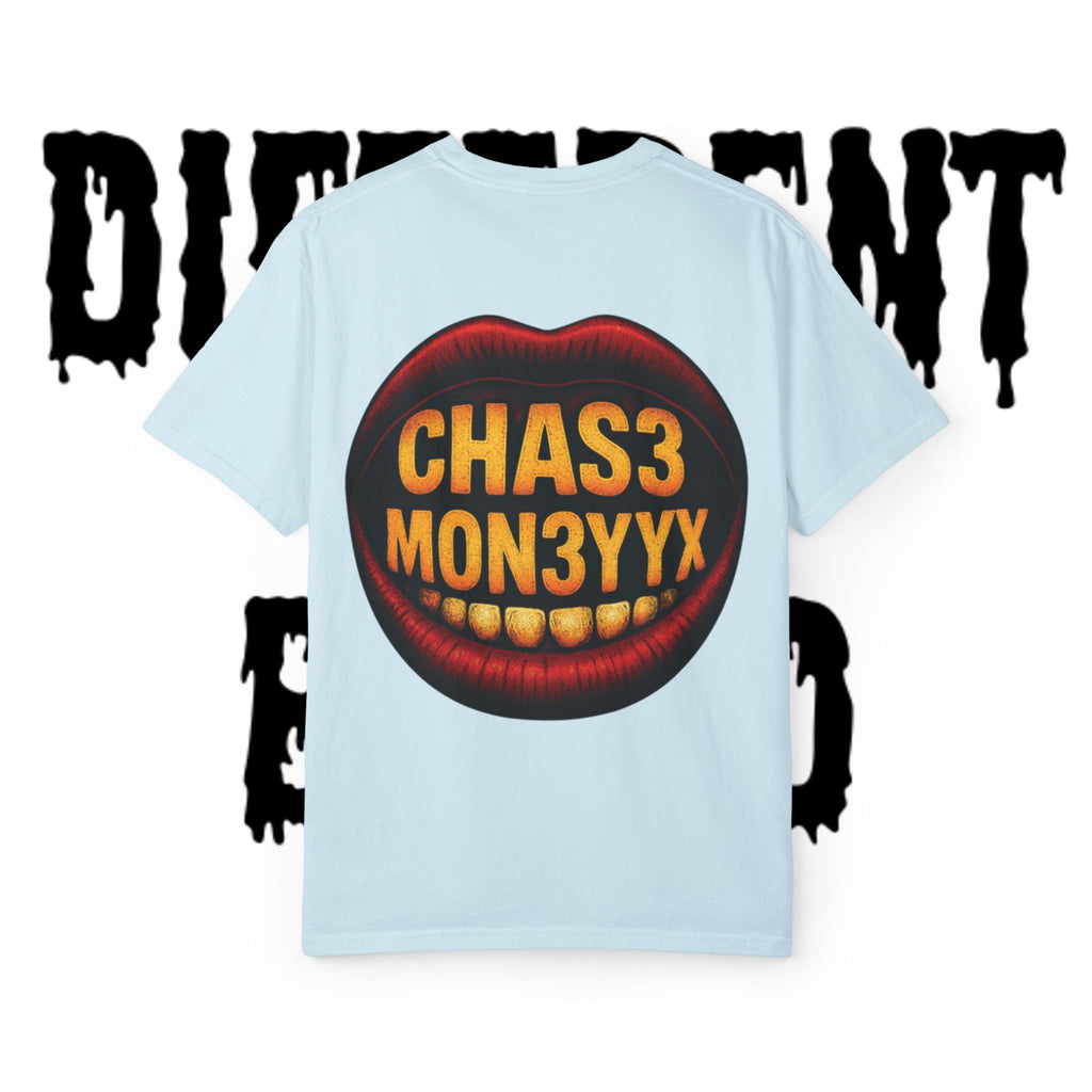 Chas3 Mon3yyx Graphic T-Shirt — Bold Lip Logo Streetwear Tee