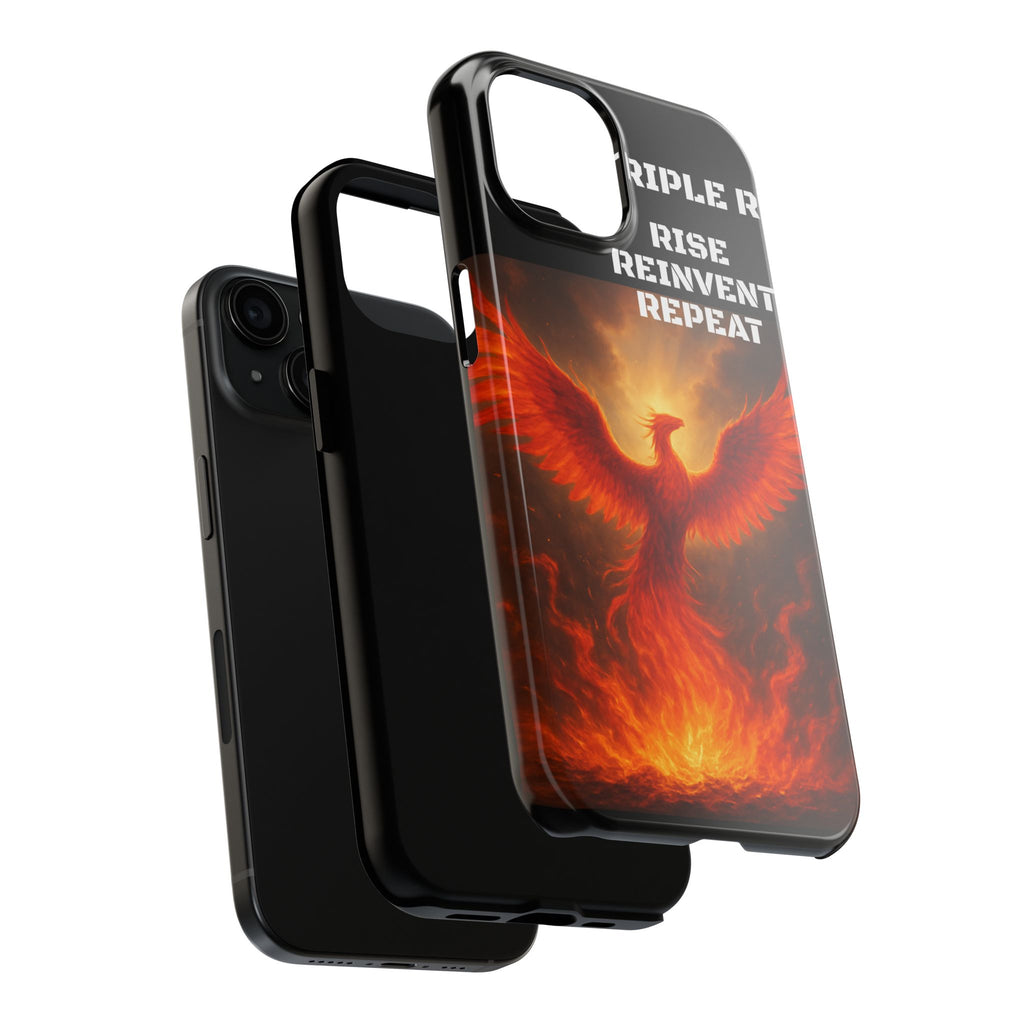 Phoenix Tough Phone Case — 'Rise Reinvent Repeat' Protective iPhone Case