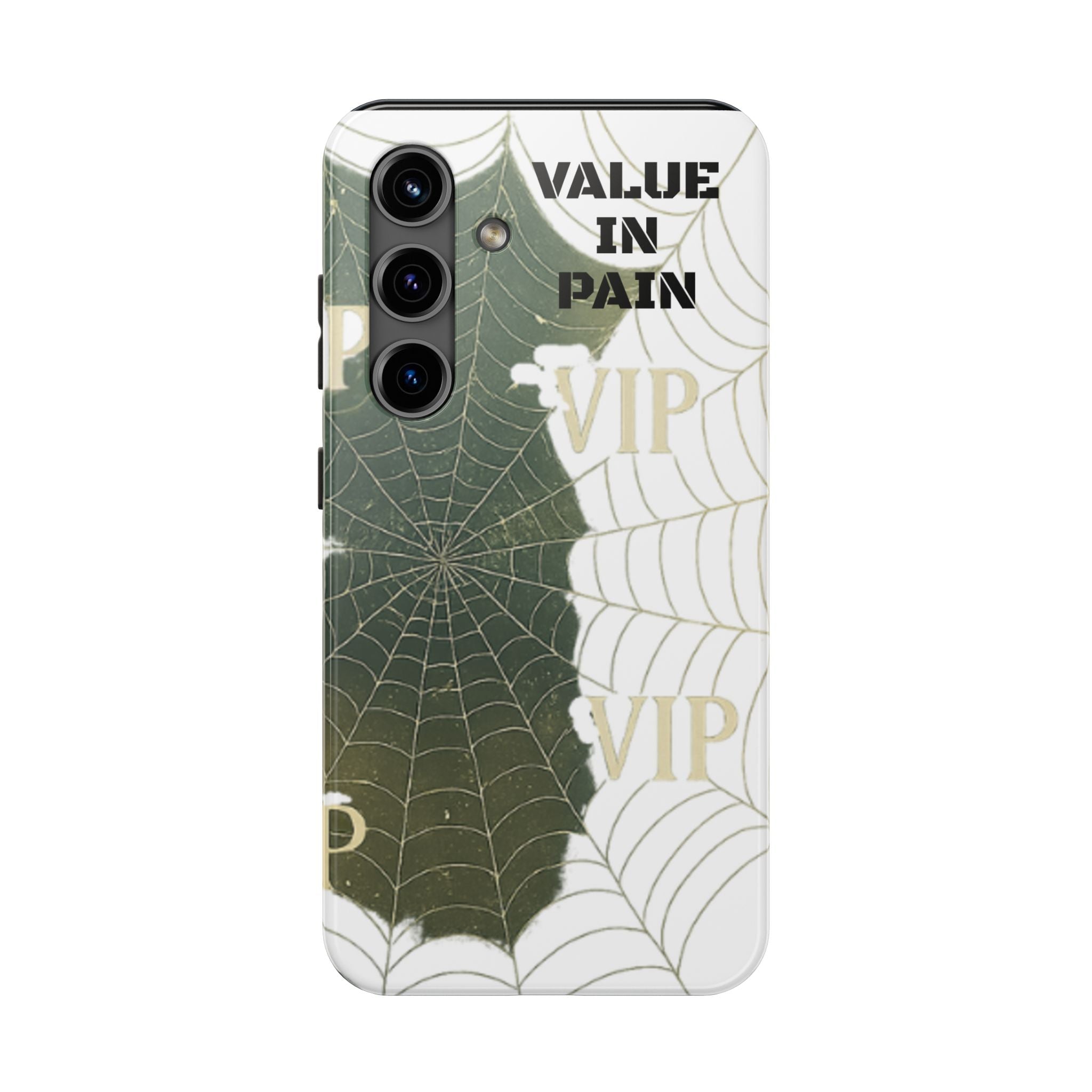 Tough Phone Case — "Value in Pain" VIP Spiderweb Protective Cover