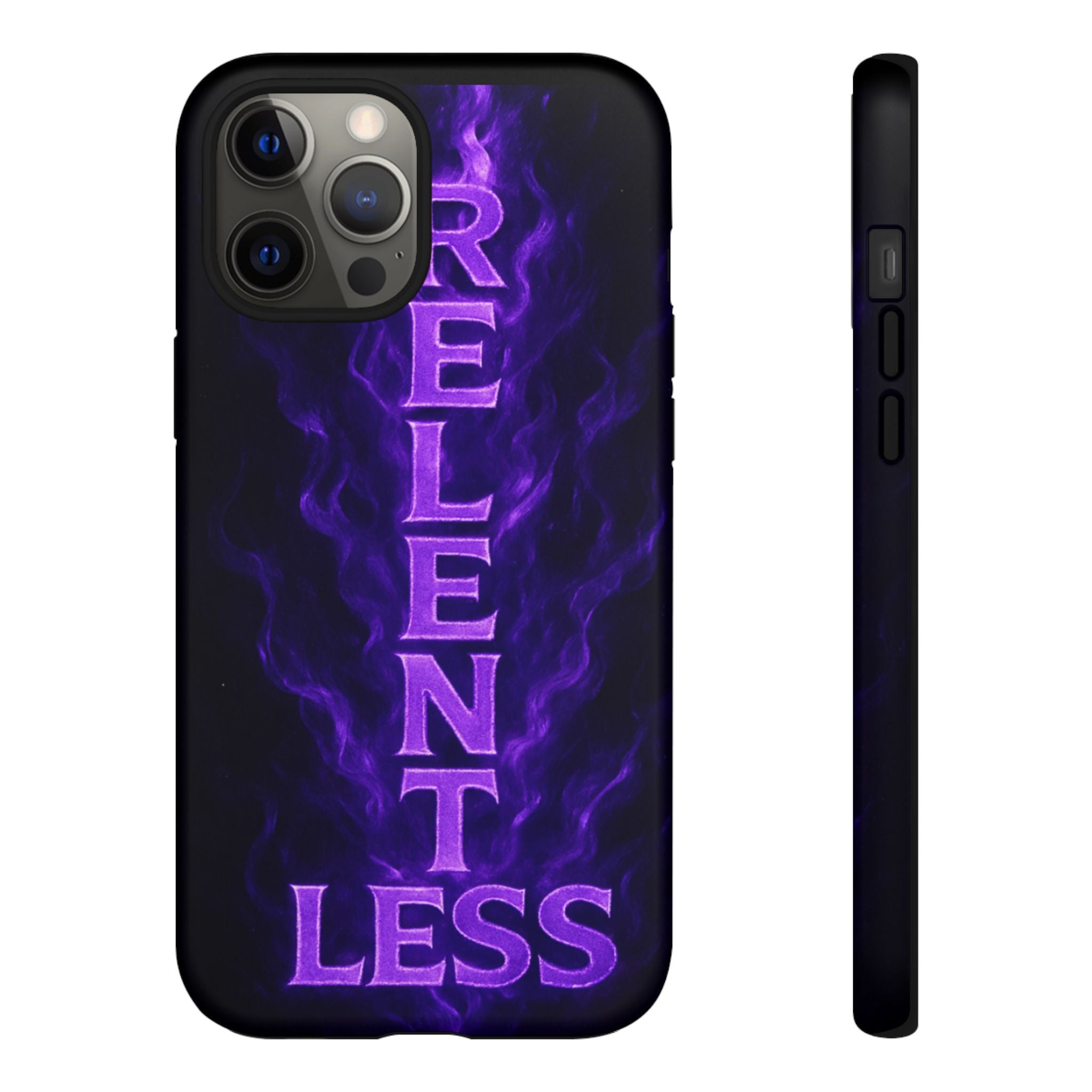 Relentless Purple Flame Phone Case — Tough Protective iPhone Cover