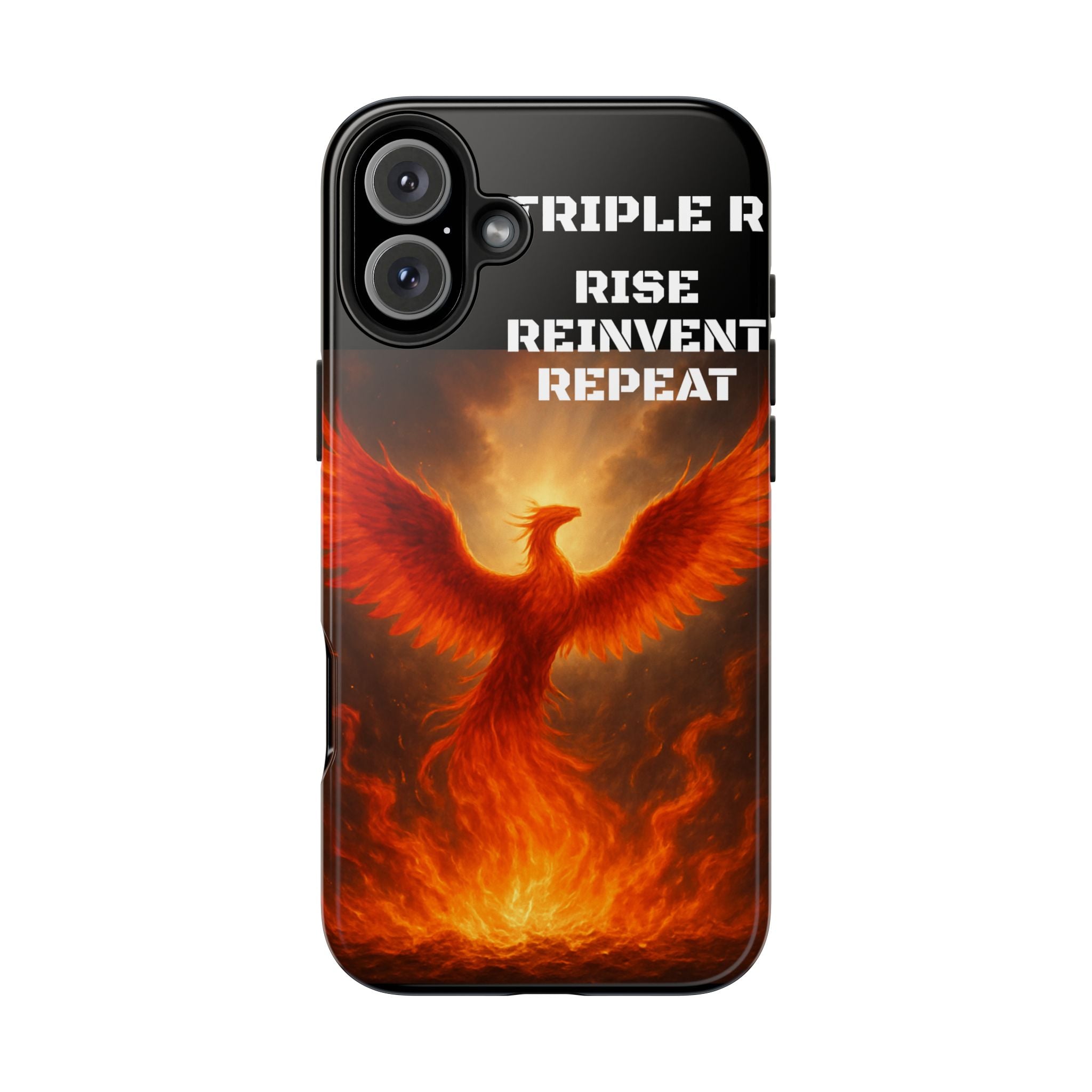 Phoenix Tough Phone Case — 'Rise Reinvent Repeat' Protective iPhone Case