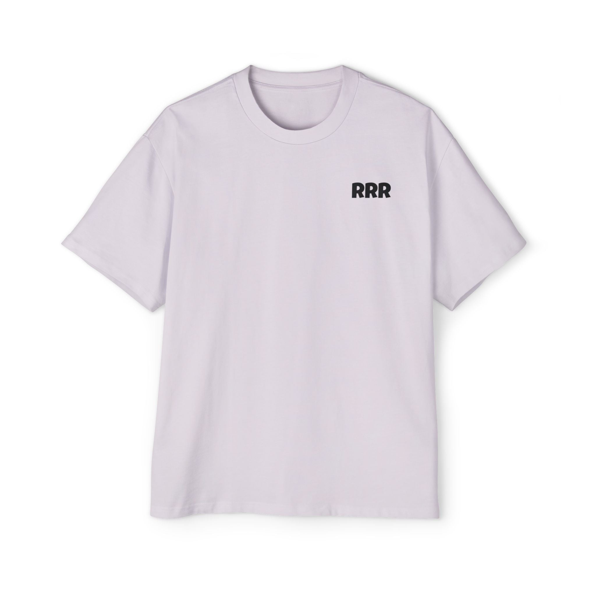 Triple R Oversized Tee — White 'RRR' Chest & 'TRIPLE R' Back Graphic