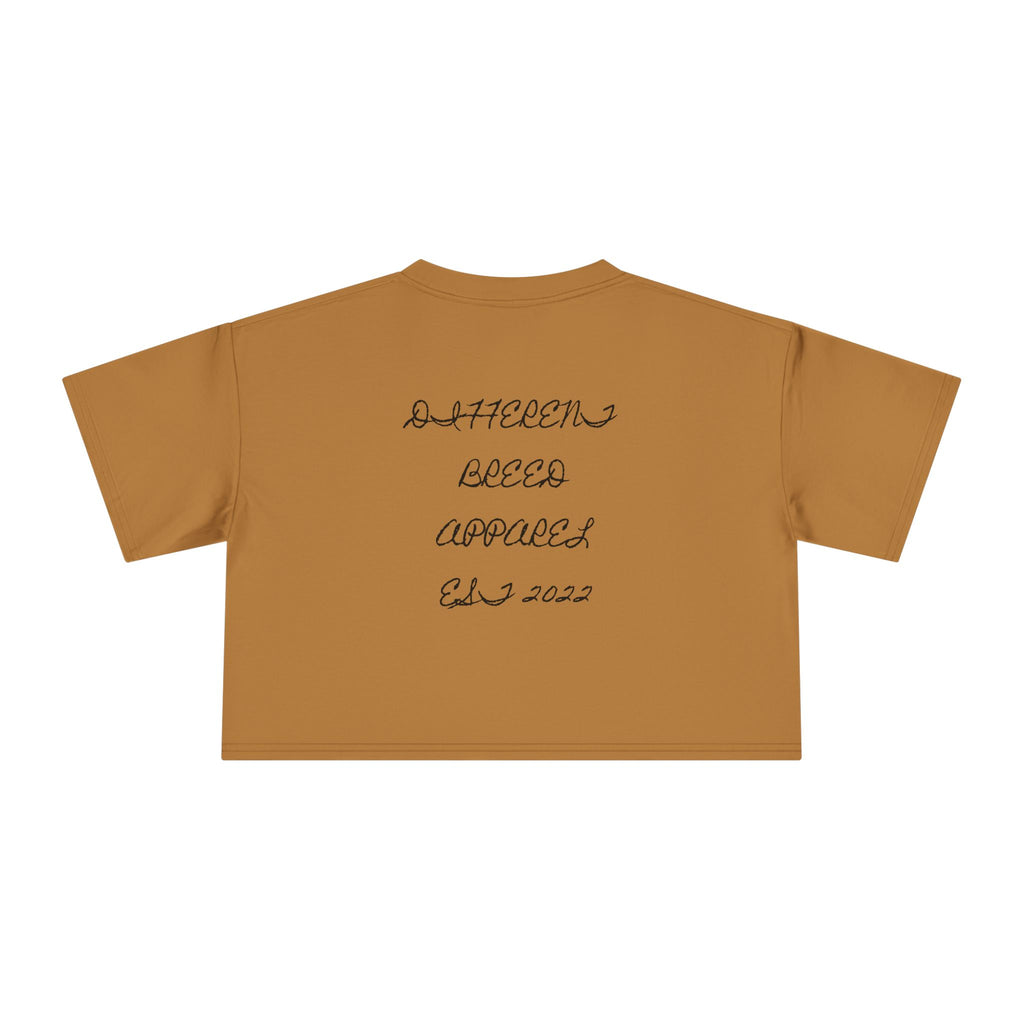 Crop Tee — Minimal Script "07" Front with Script Back Text