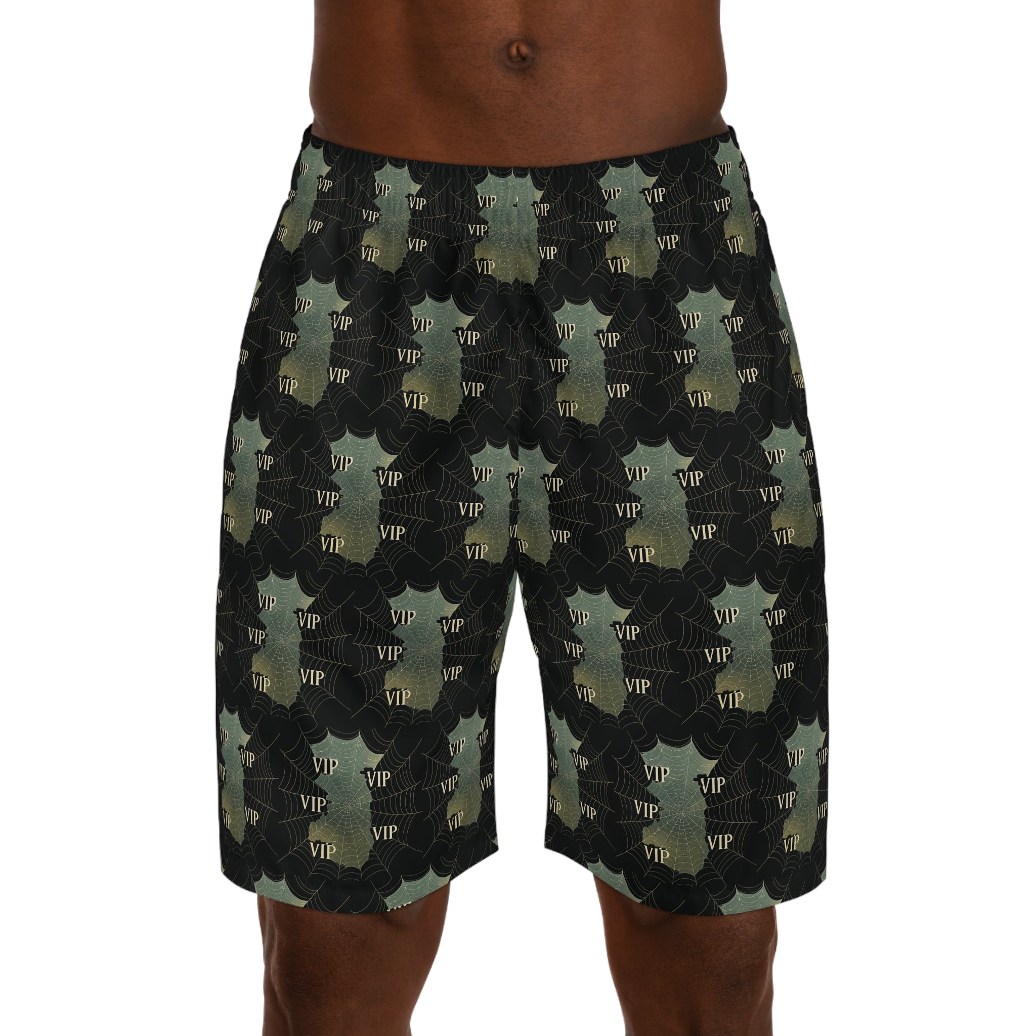 Camouflage 'VIP' Men's Jogger Shorts — Camo AOP Athletic Lounge Shorts