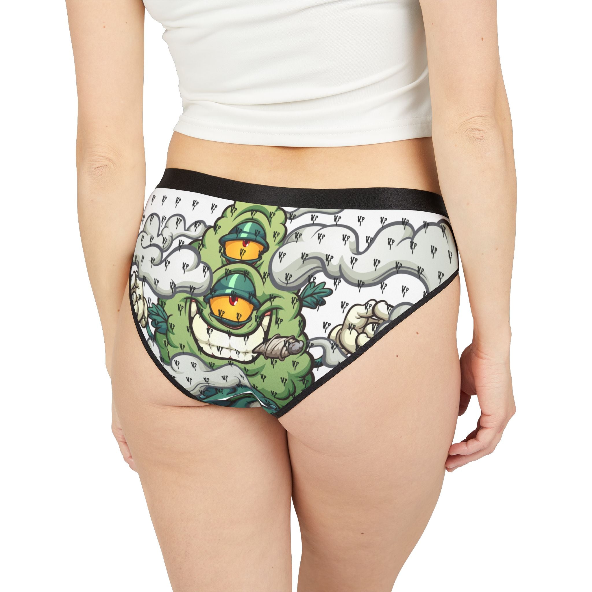Women’s Bikini Briefs — Three-Eyed Weed Monster Graphic