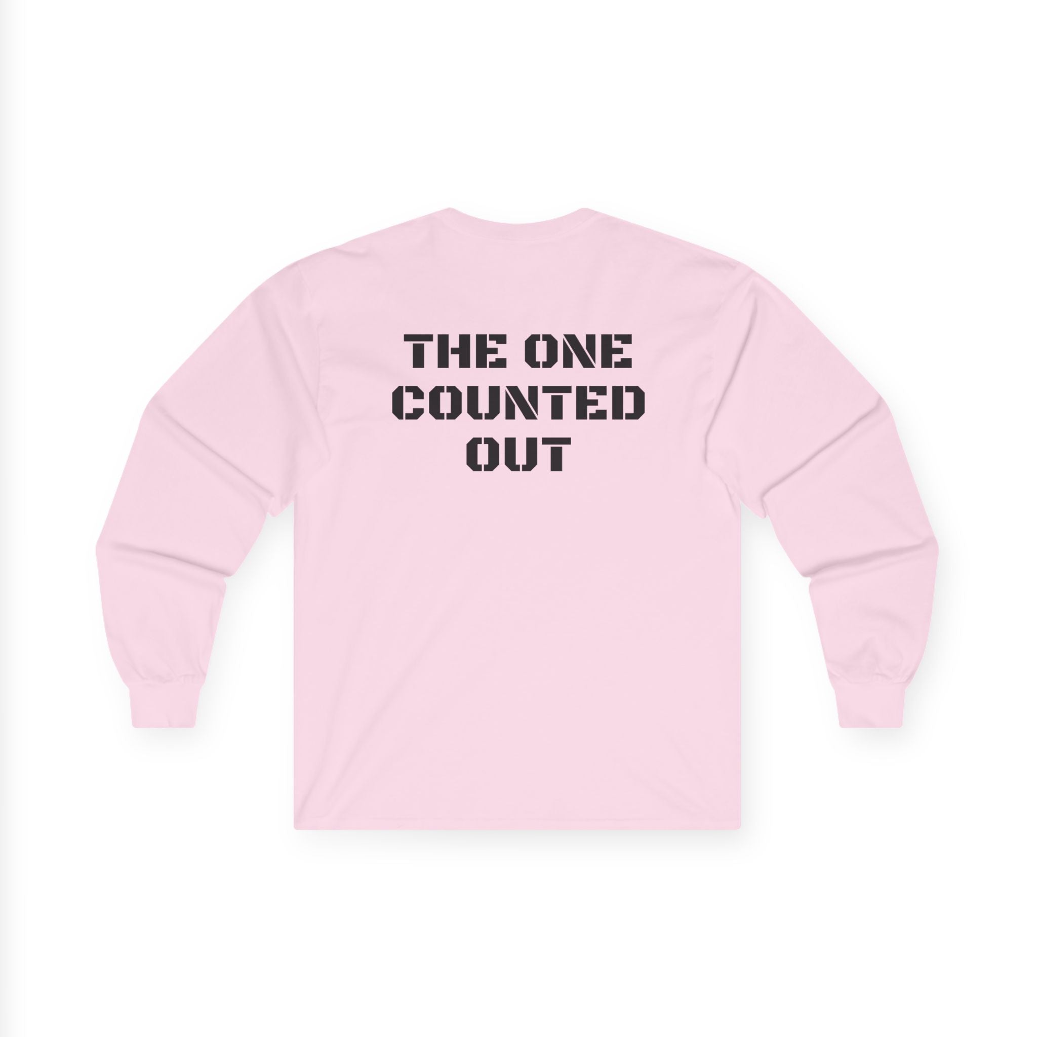 Long Sleeve Tee — 'Black Sheep' Graphic with 'The One Counted Out' Back Text