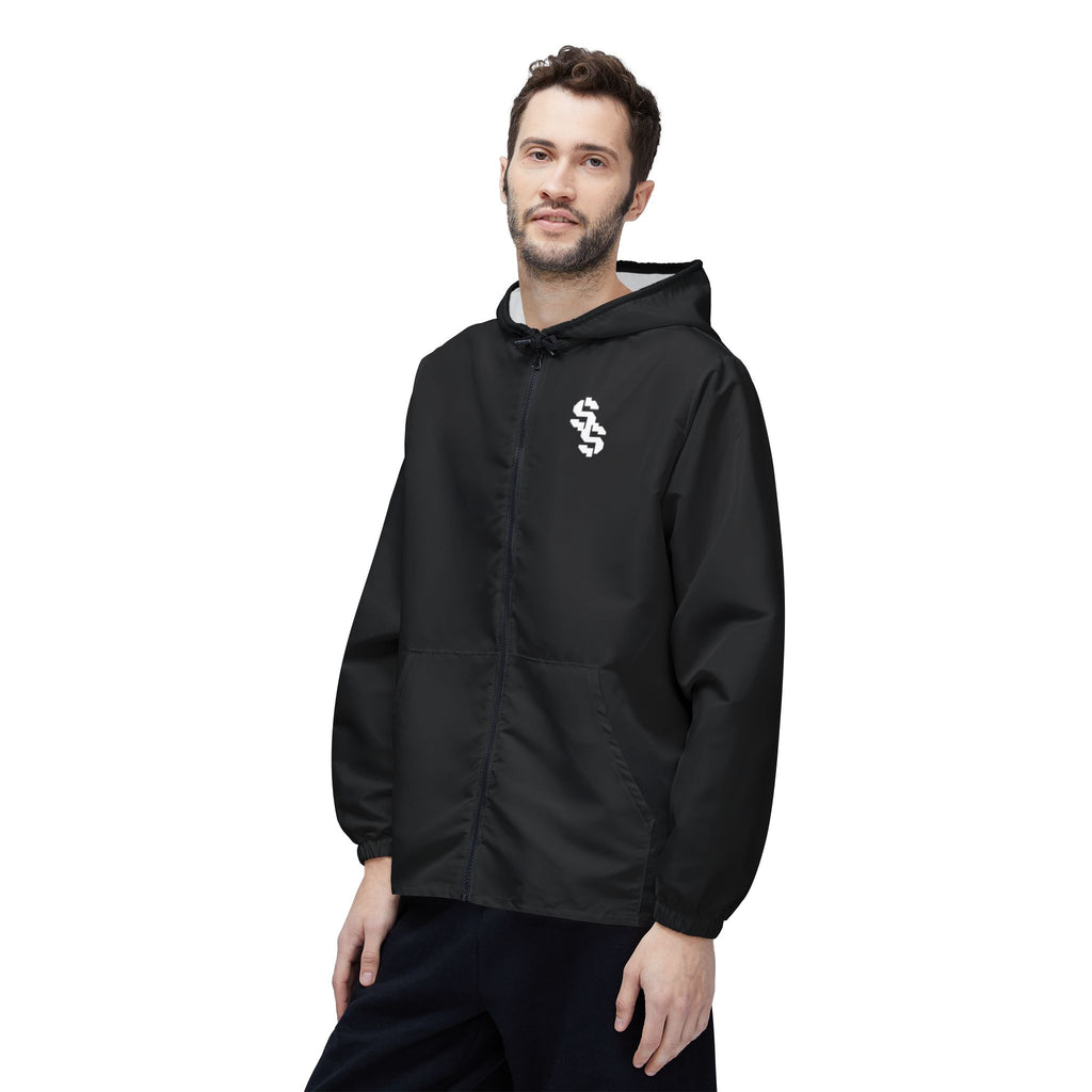 Street Scholar Windbreaker Jacket — Graphic Urban Zip-Up Hooded Windbreaker